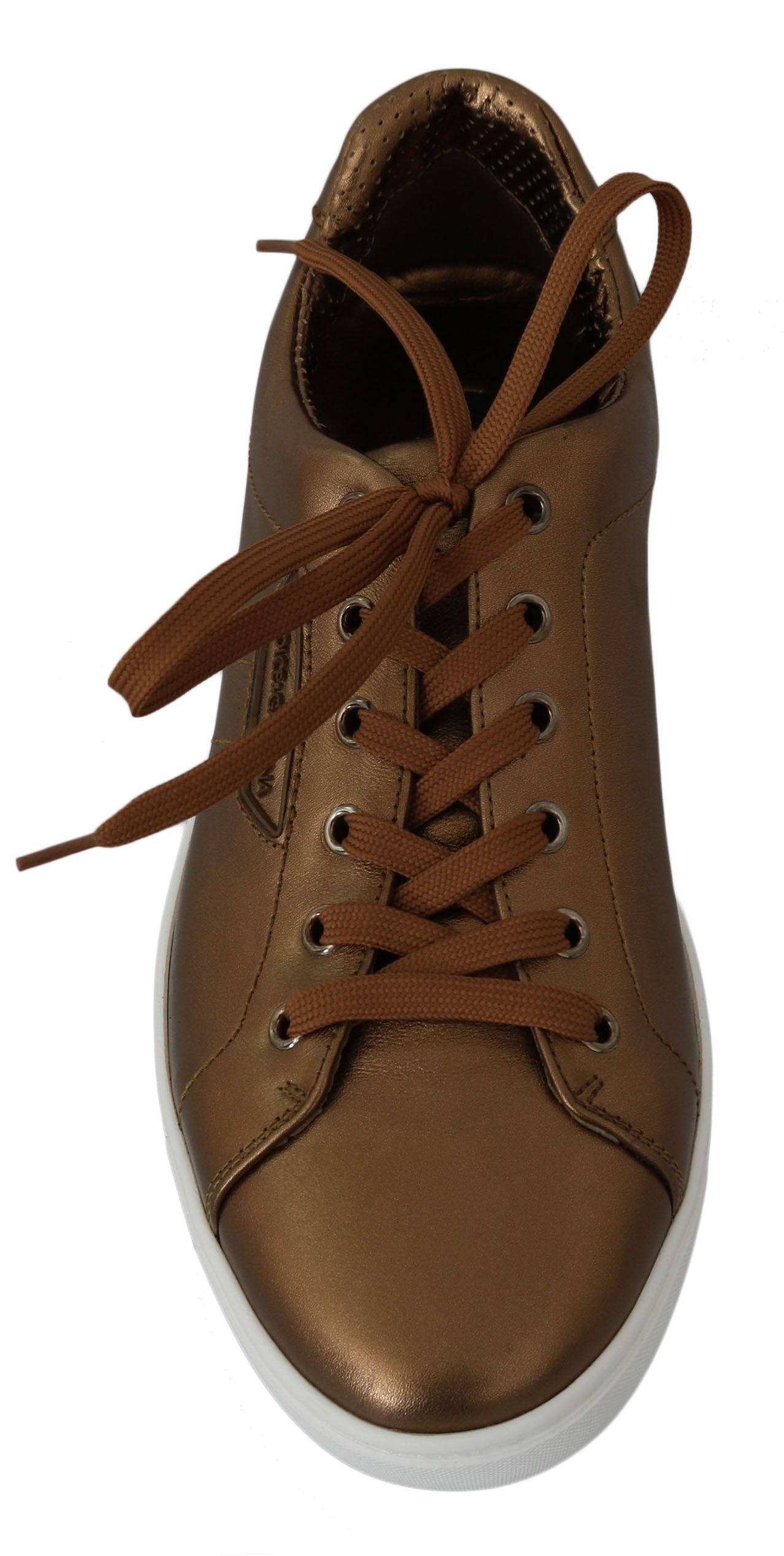 Gouden leren heren casual sneakers