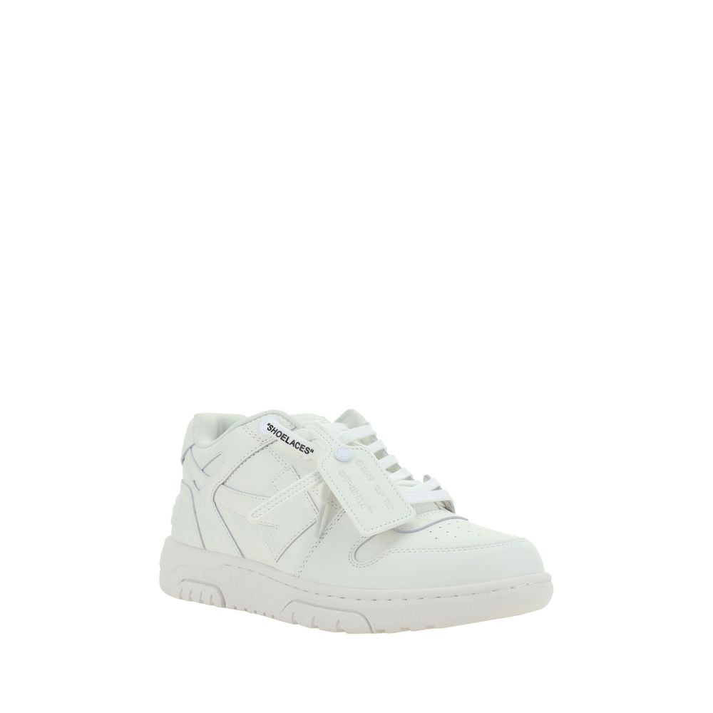 White Calf Leather Bos Taurus Low Top Sneakers