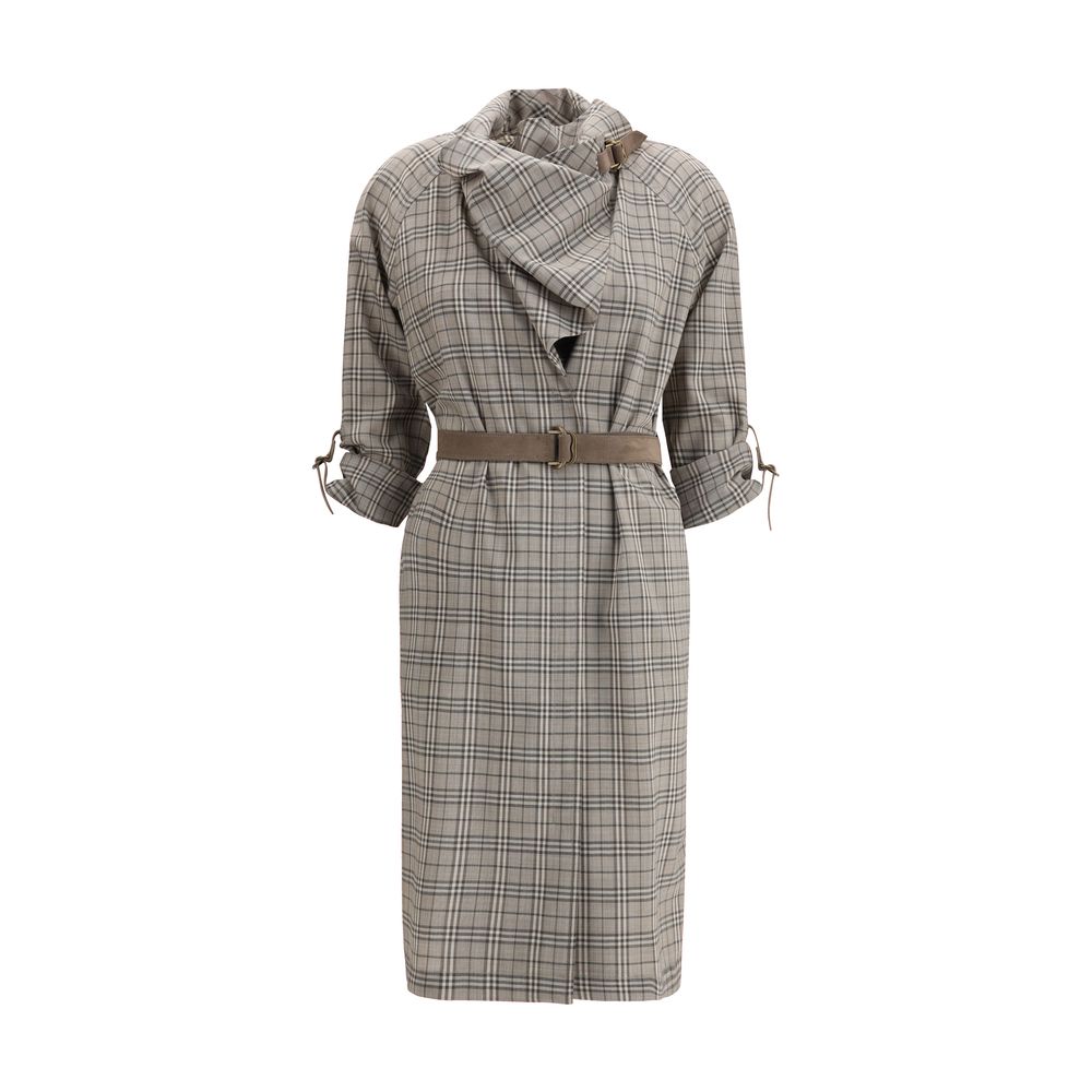 Gray Wool Casual Dress