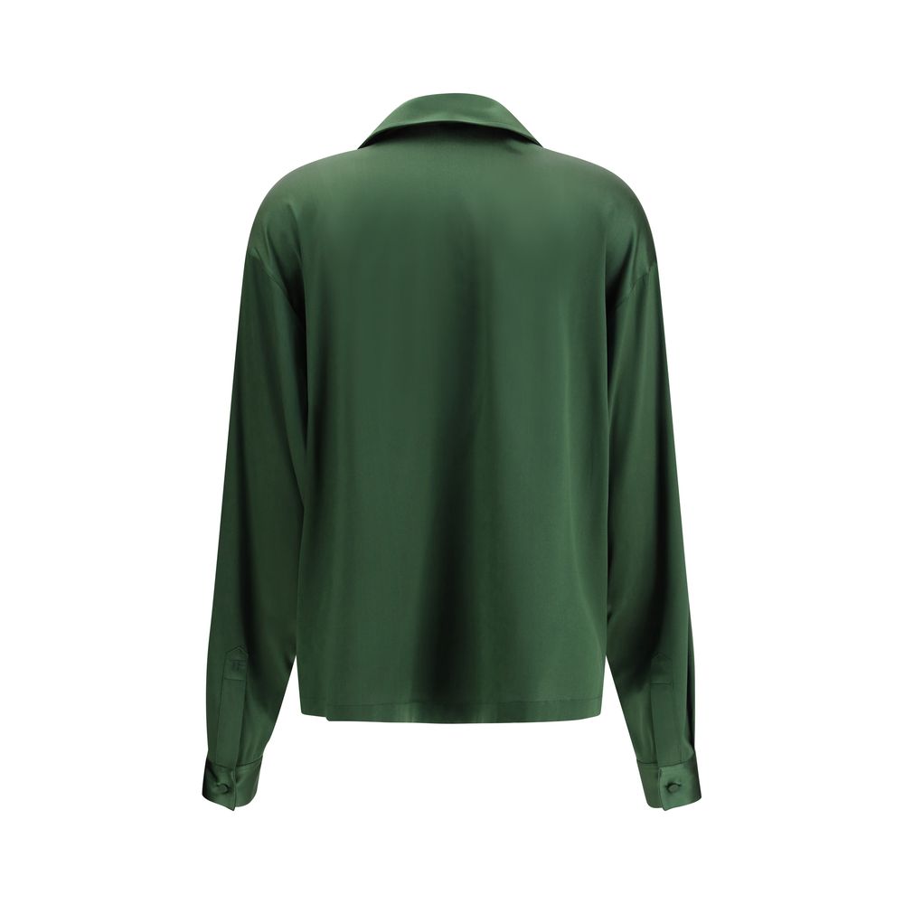 Bicolor Silk Polo Shirt