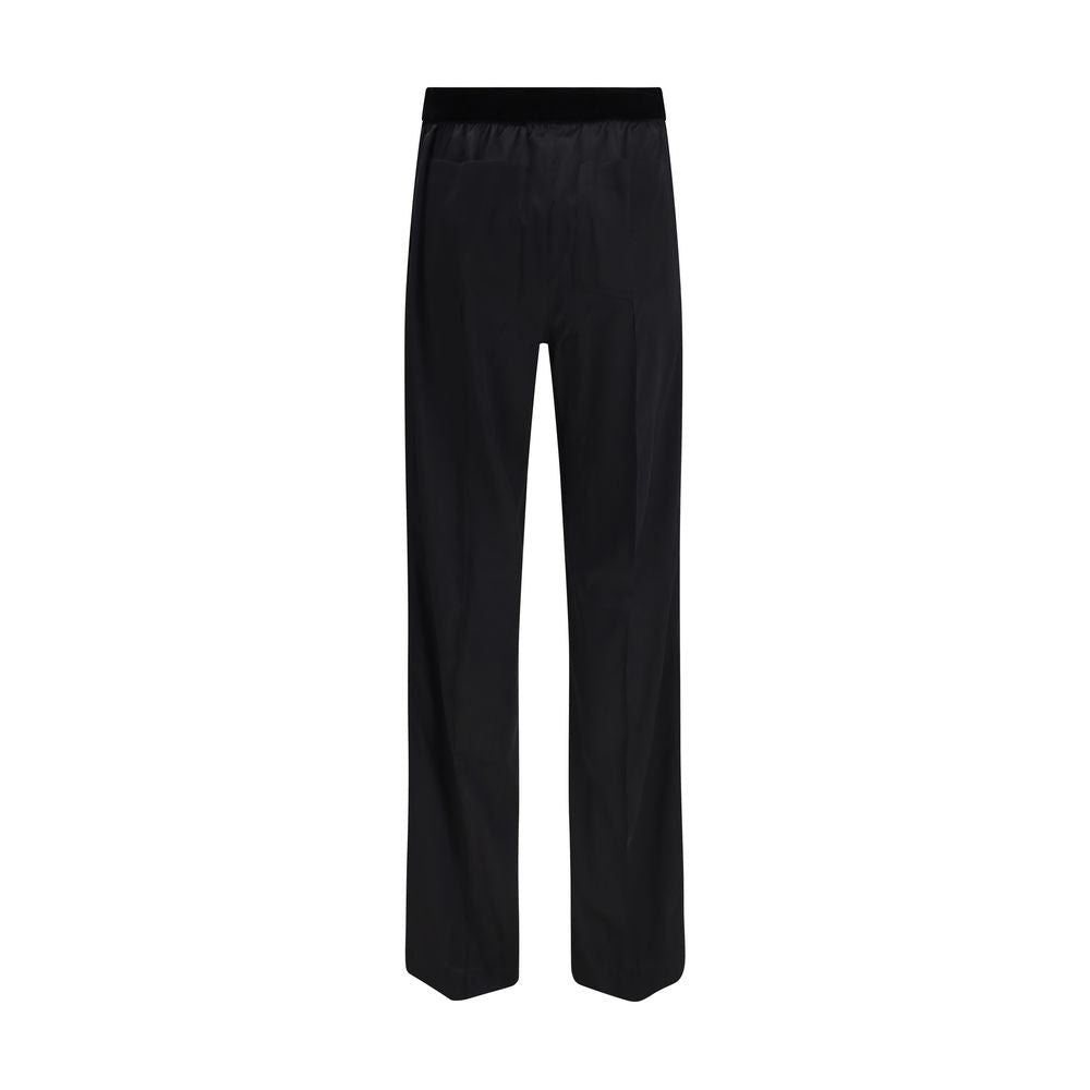 Black Silk Casual Pants