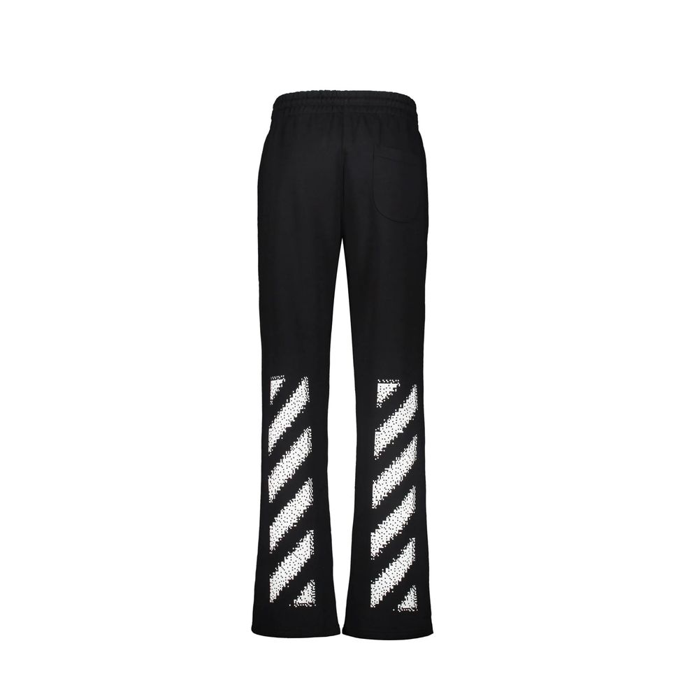 Black Cotton Casual Pants