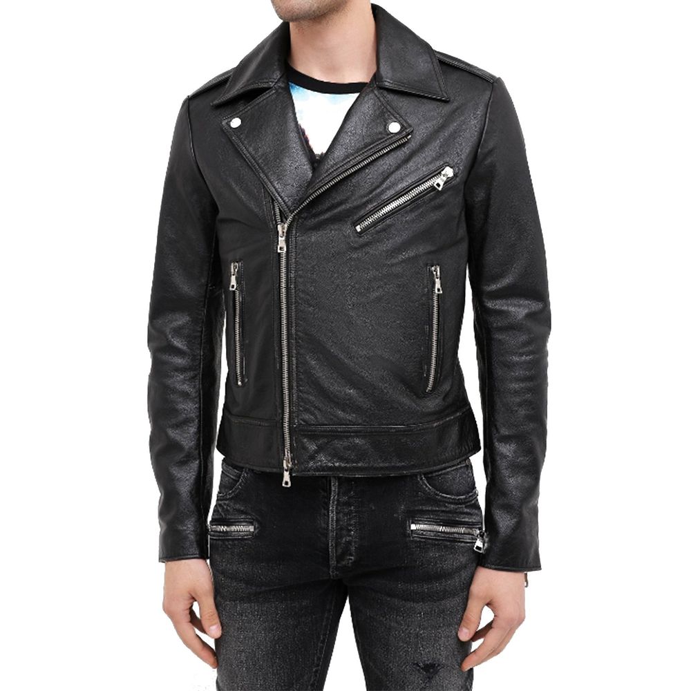 Black Leather Biker Jacket