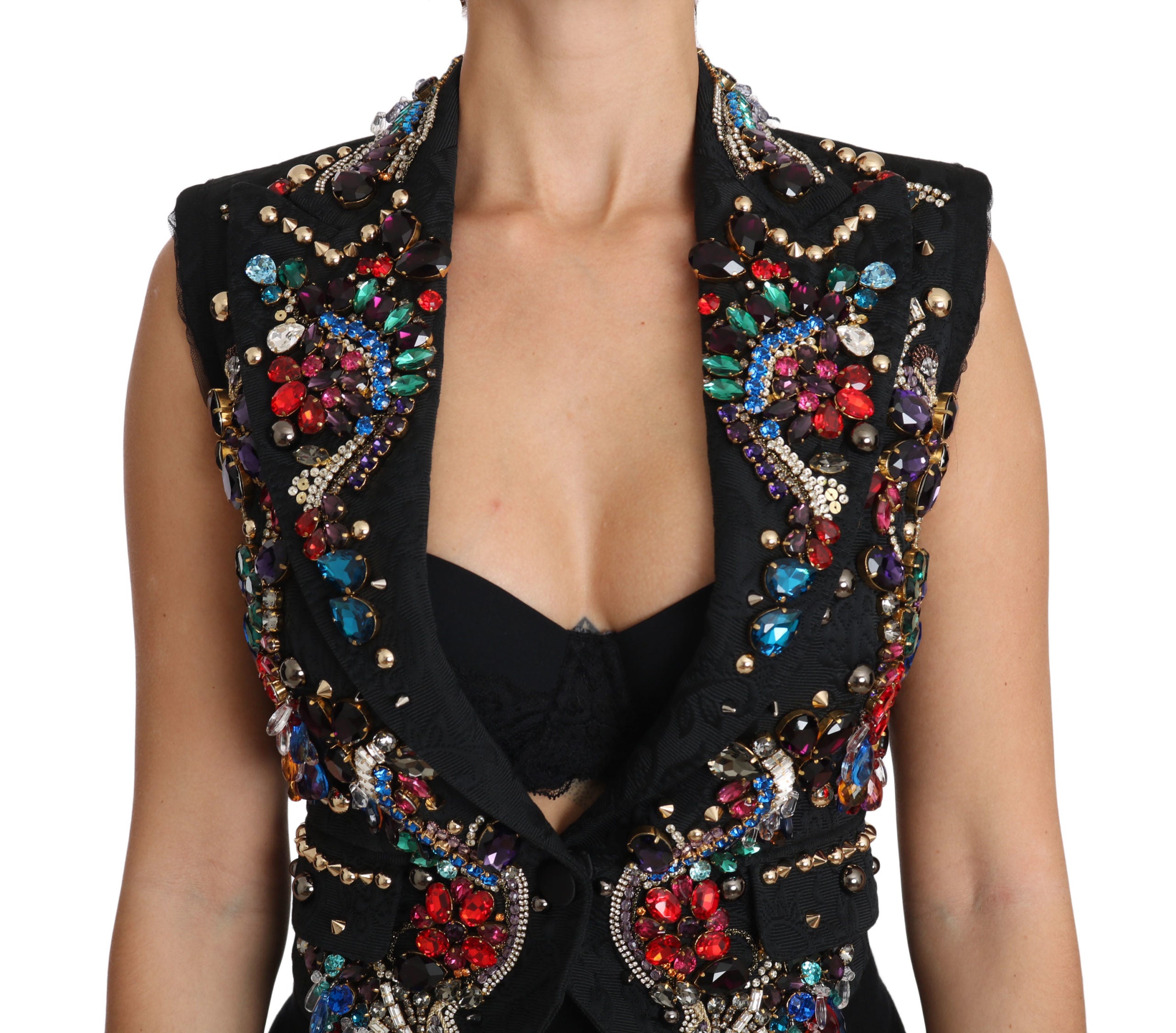 Zwarte kristallen Sicilië vest