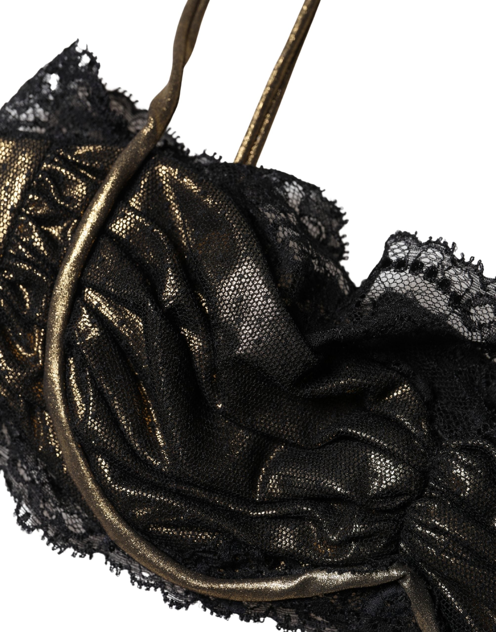 Black Silk Underwired Balconnet Bra Underwear