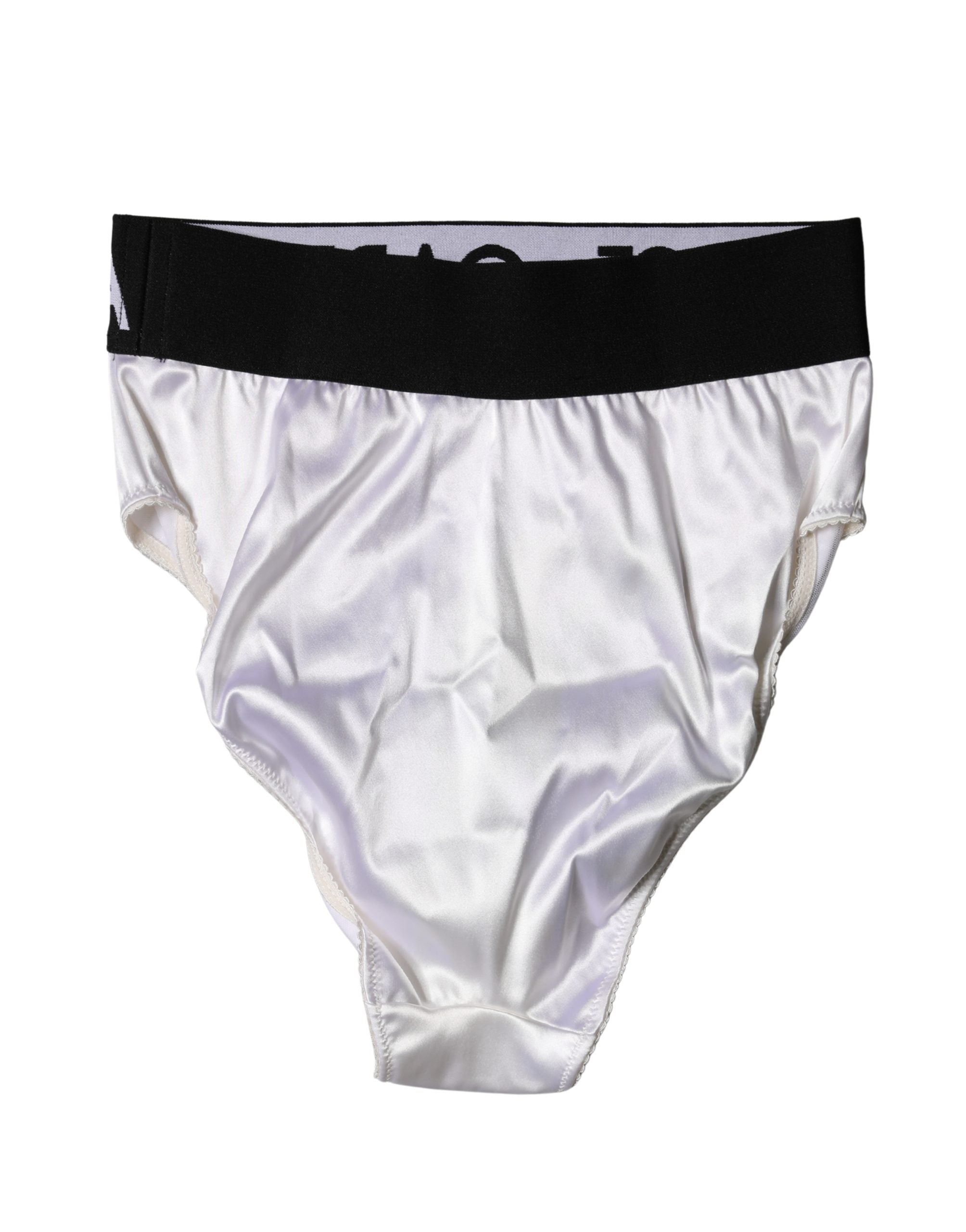 White Logo Brief High Waist Panty Underwear