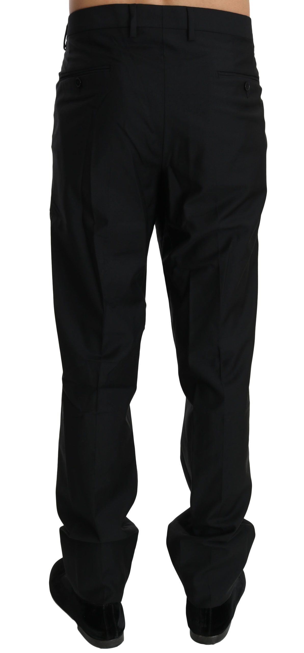 Zwarte formele broek voor heren, wollen broek