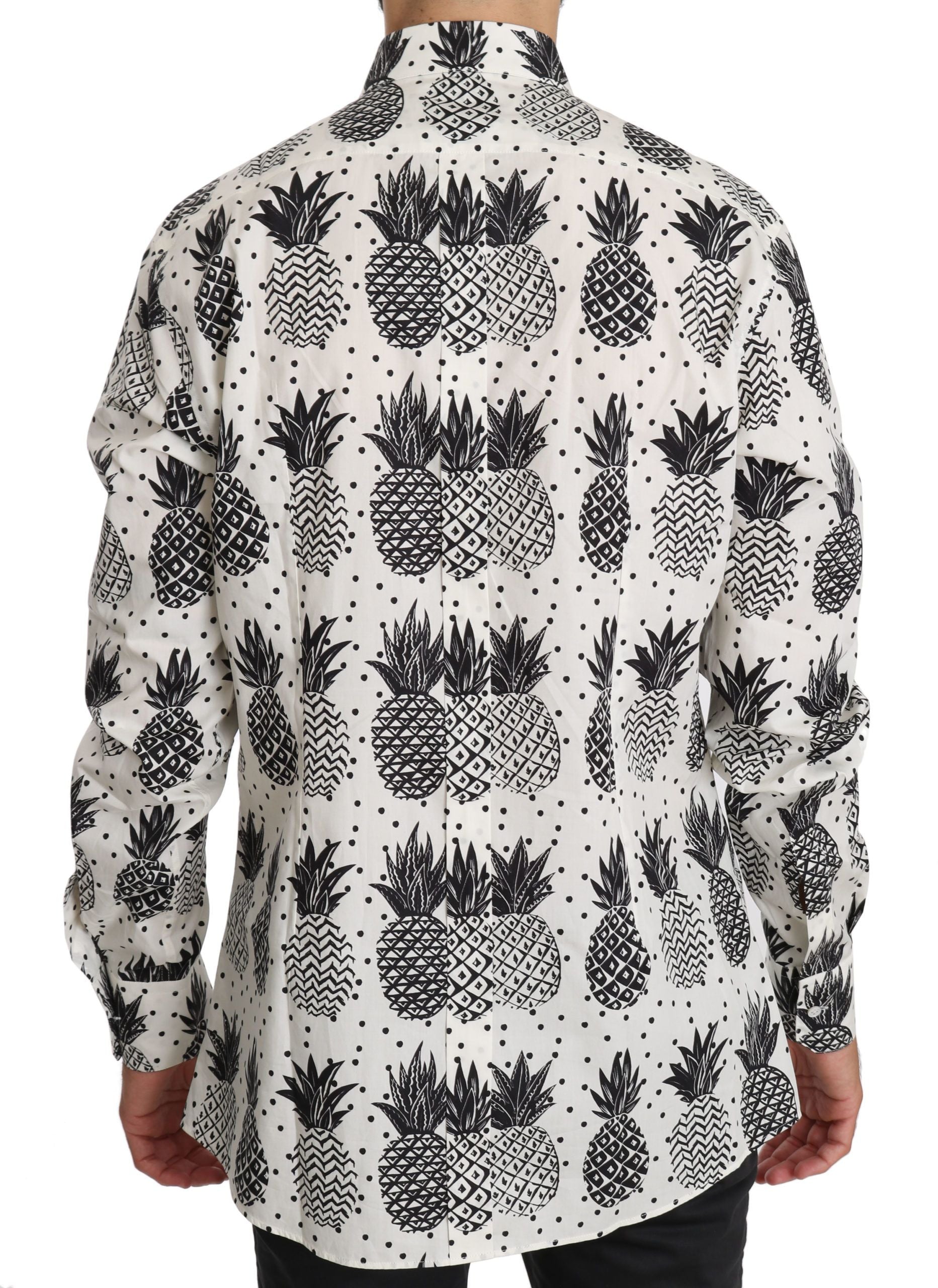 Wit ananas katoenen top shirt