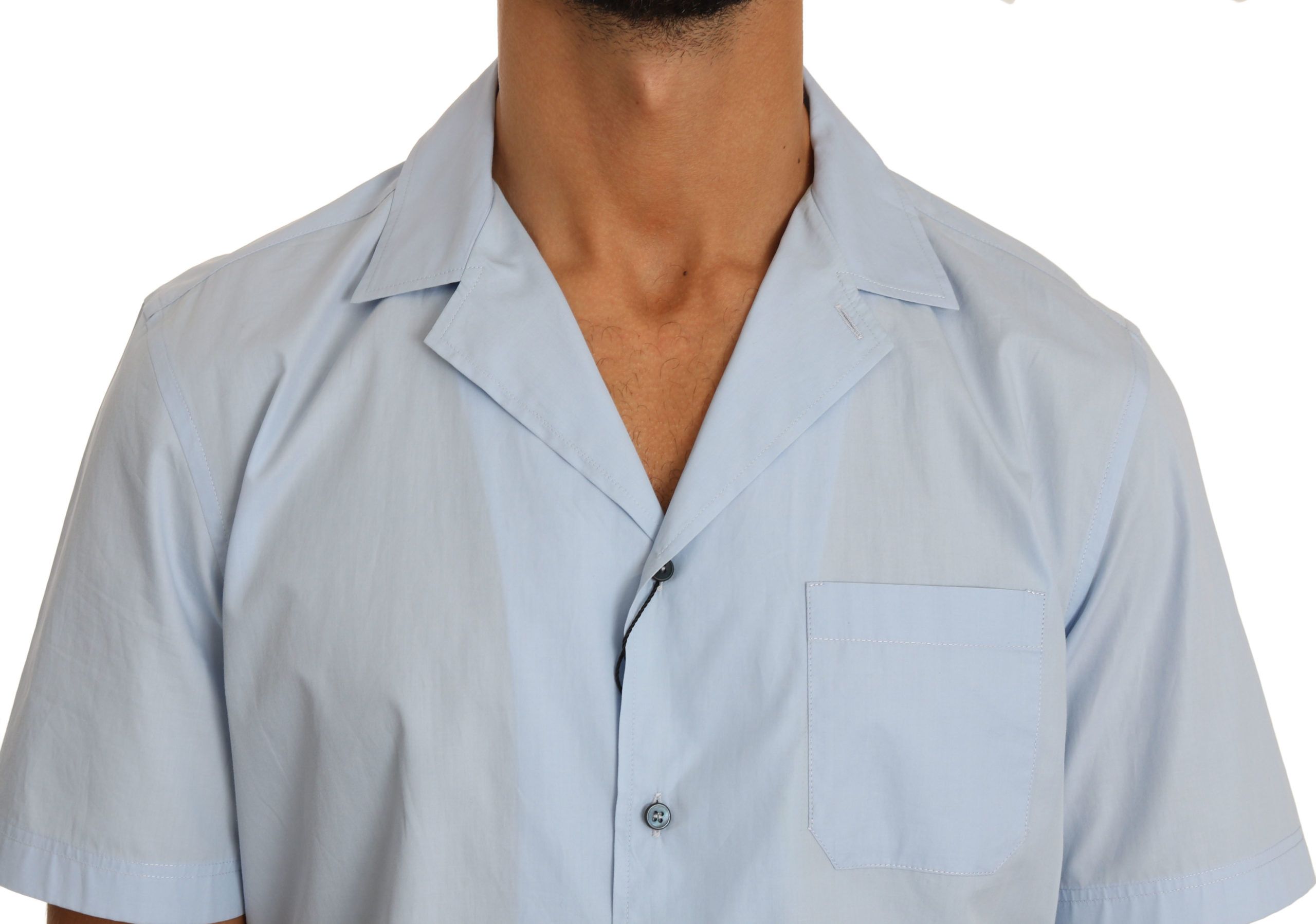 Blauw shirt met korte mouwen van 100% katoen