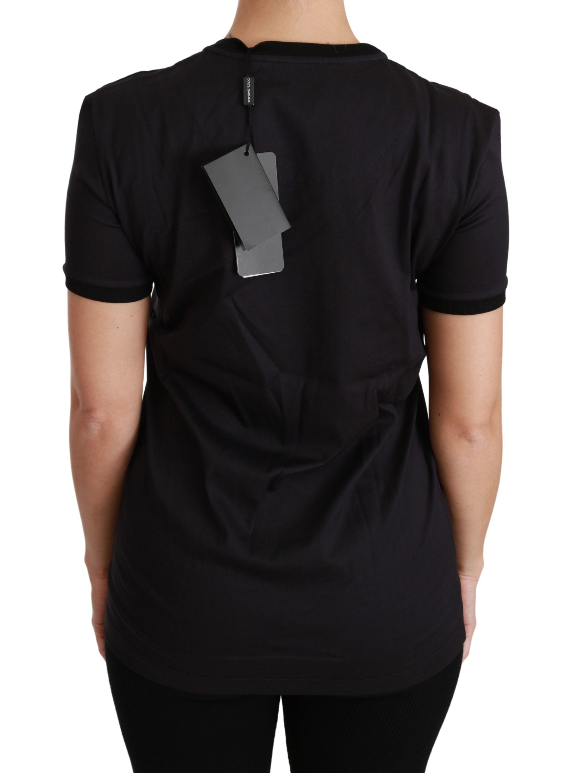 Zwart #ImAChristmasTree T-shirt met ronde hals