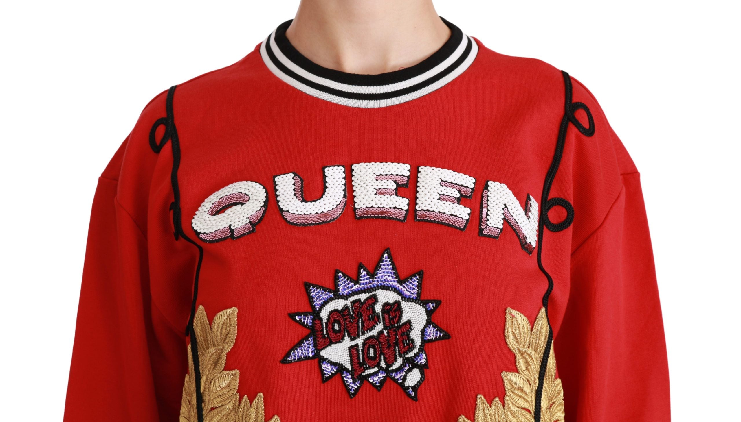 Rode Koningin Pailletten Liefde Trui