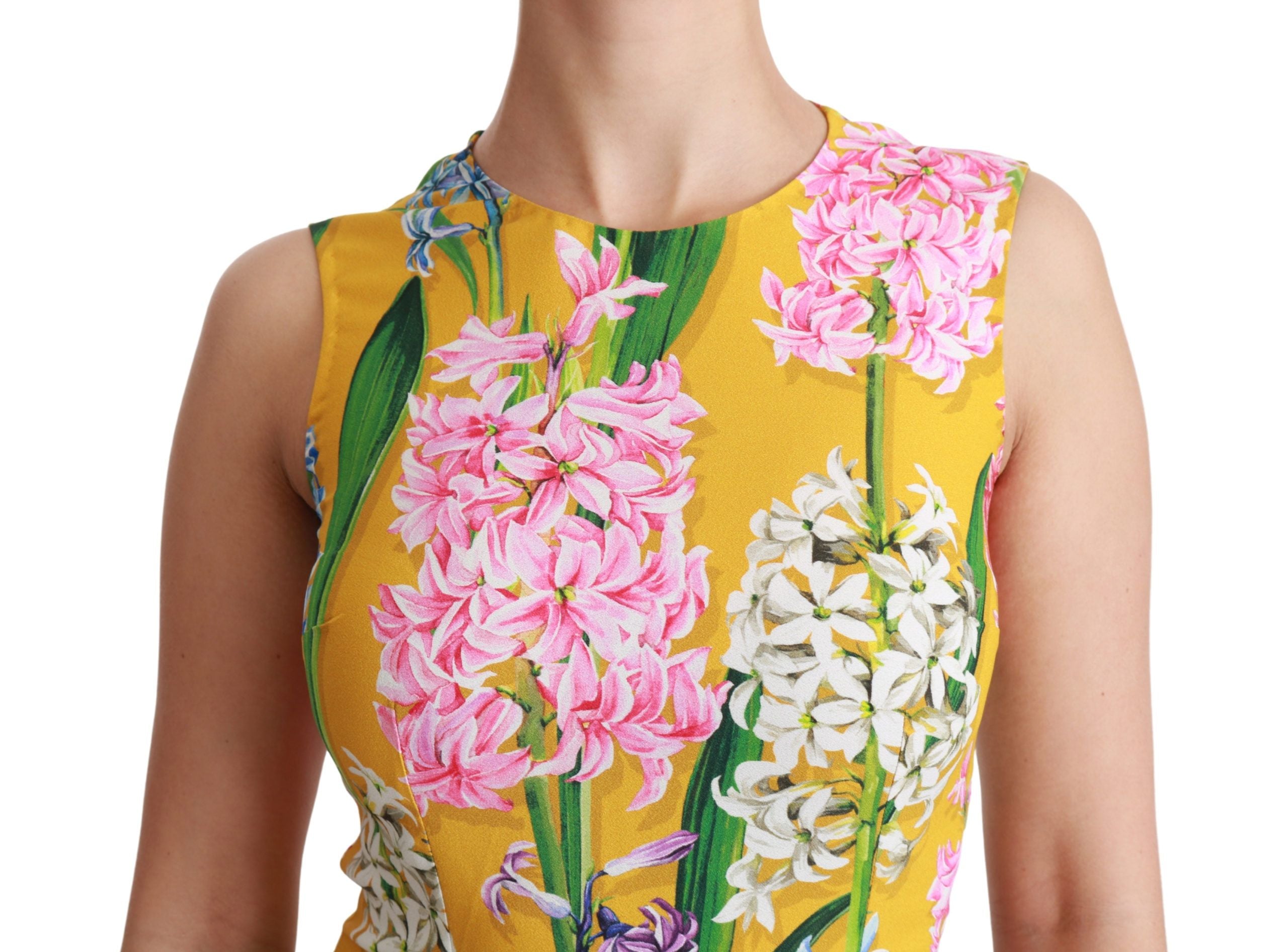 Gele bloemen stretch top tank blouse