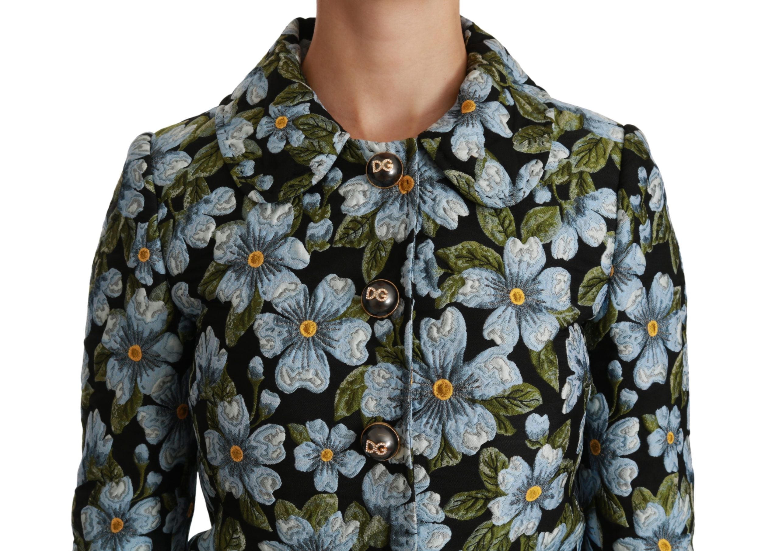 Veelkleurige bloemenblazerjas van polyester