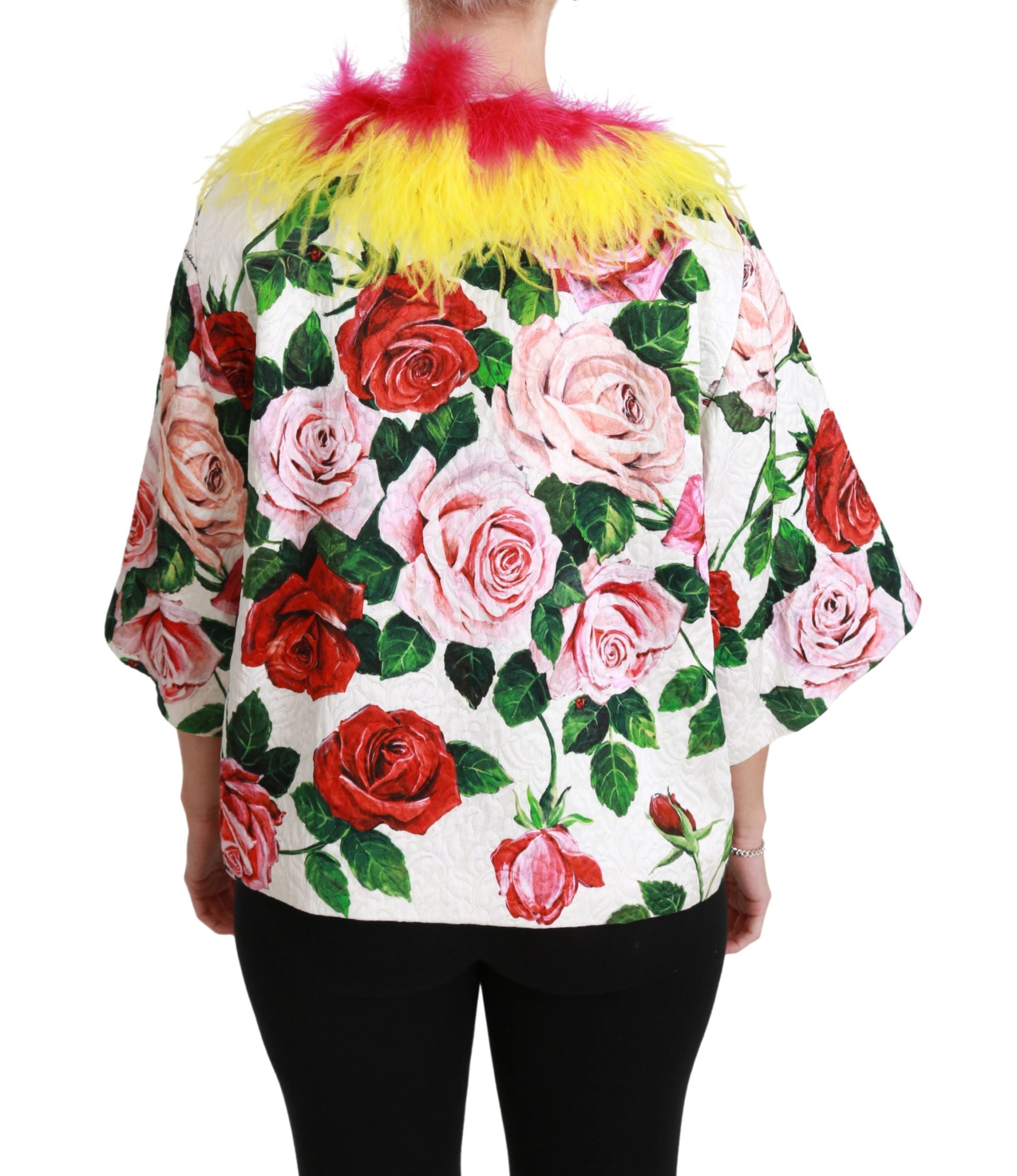 Witte bloemenjas Capte bontrozenjas