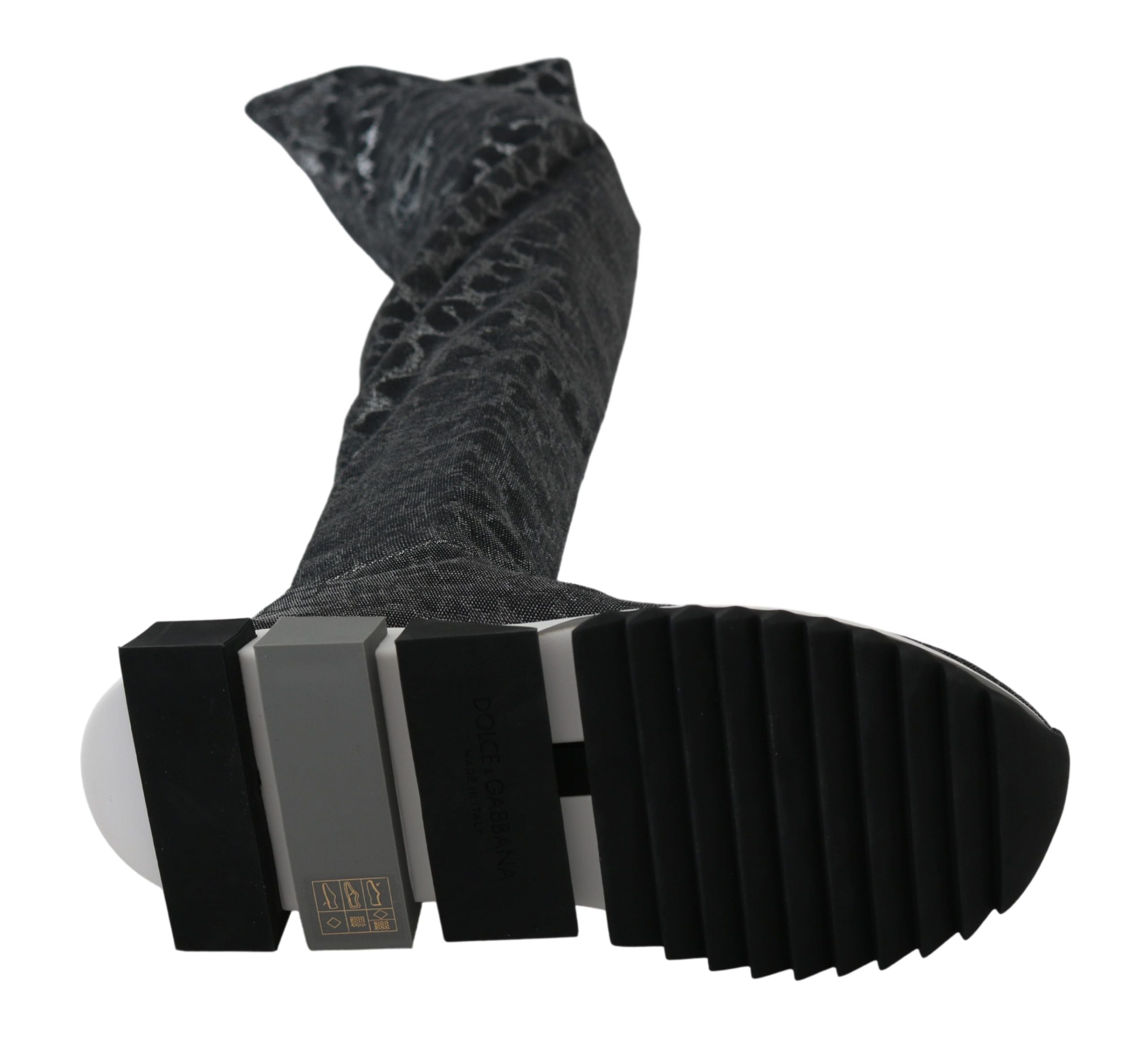 Grijze luipaard hoge sneakers en laarzen