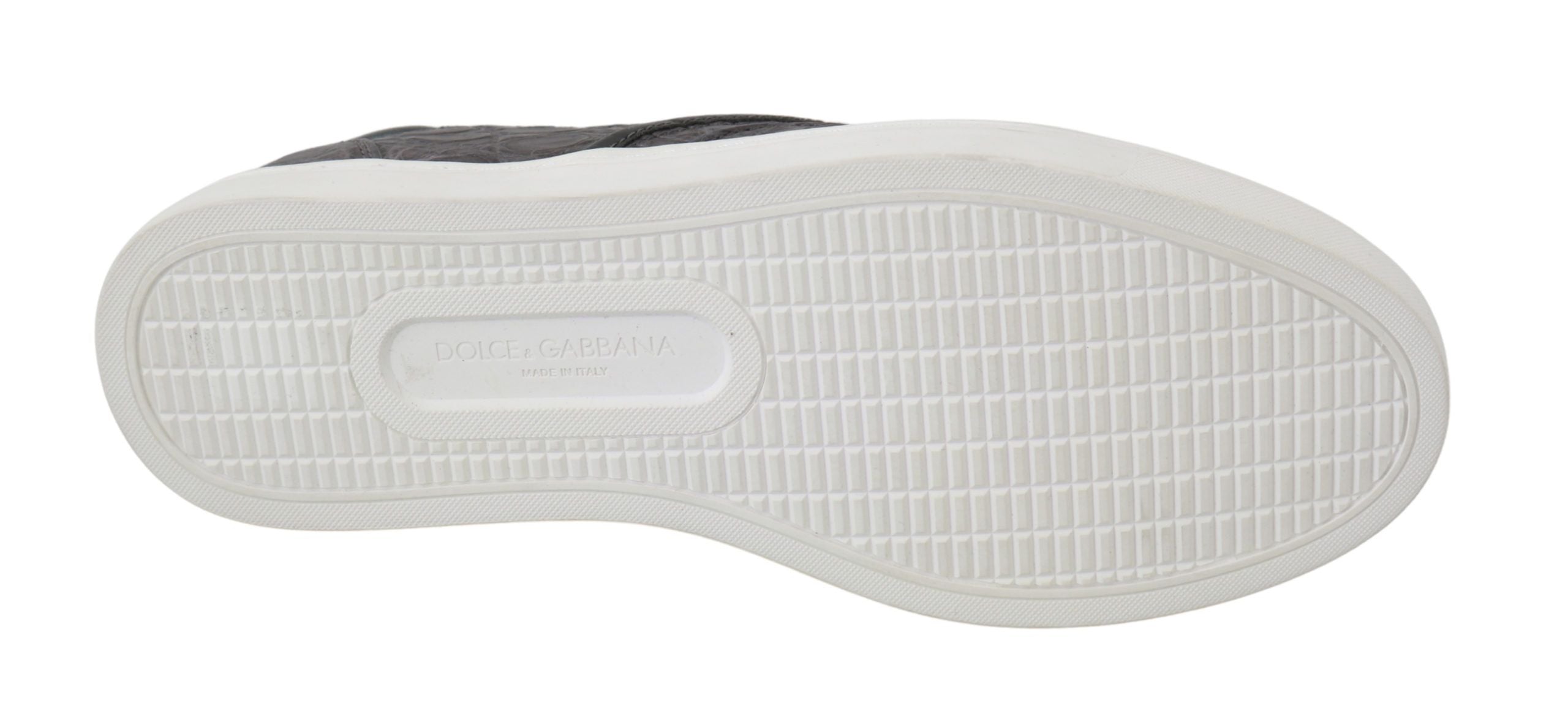 Grijze leren Caiman loafers voor heren
