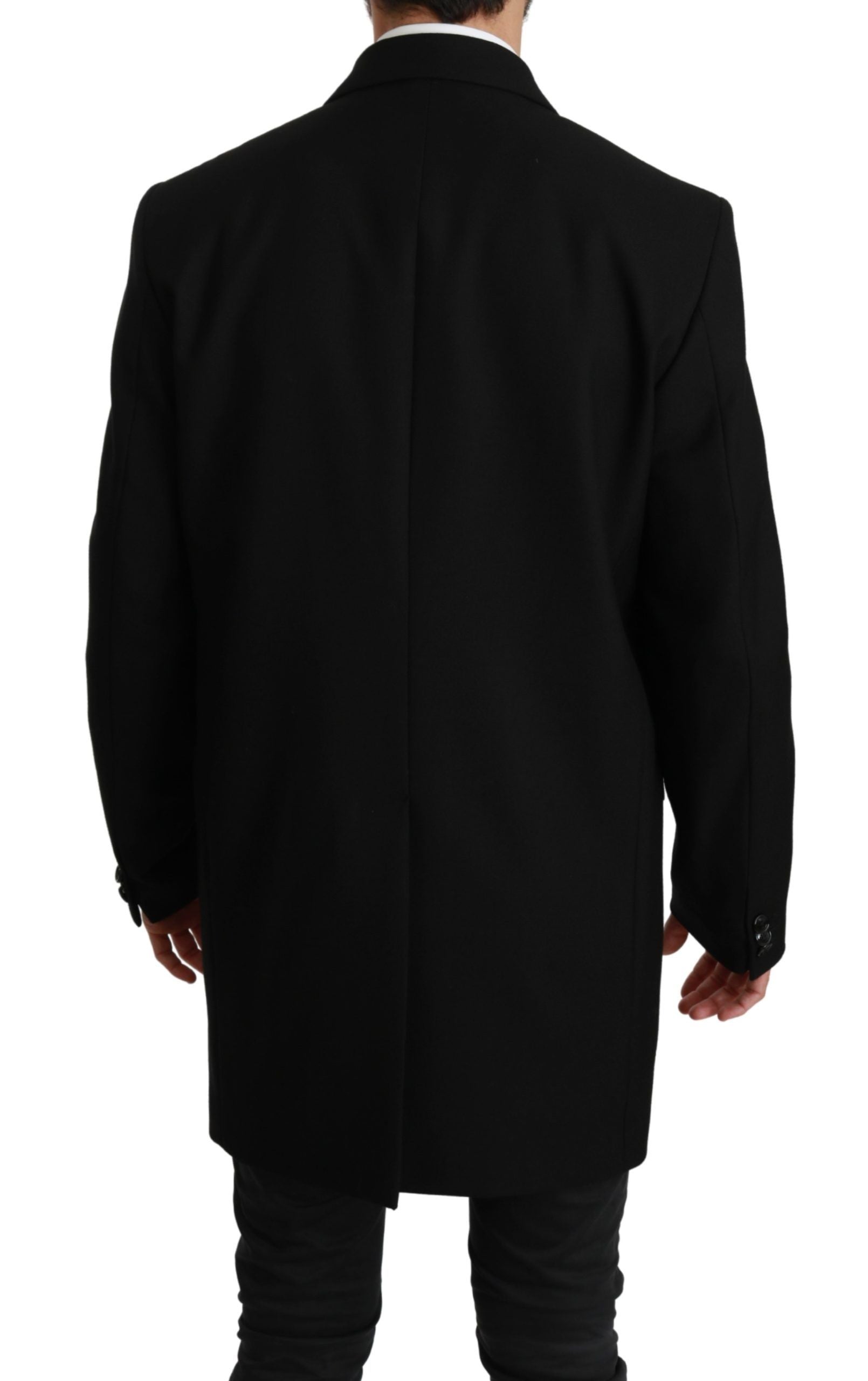 Zwarte 100% wollen jas en blazer