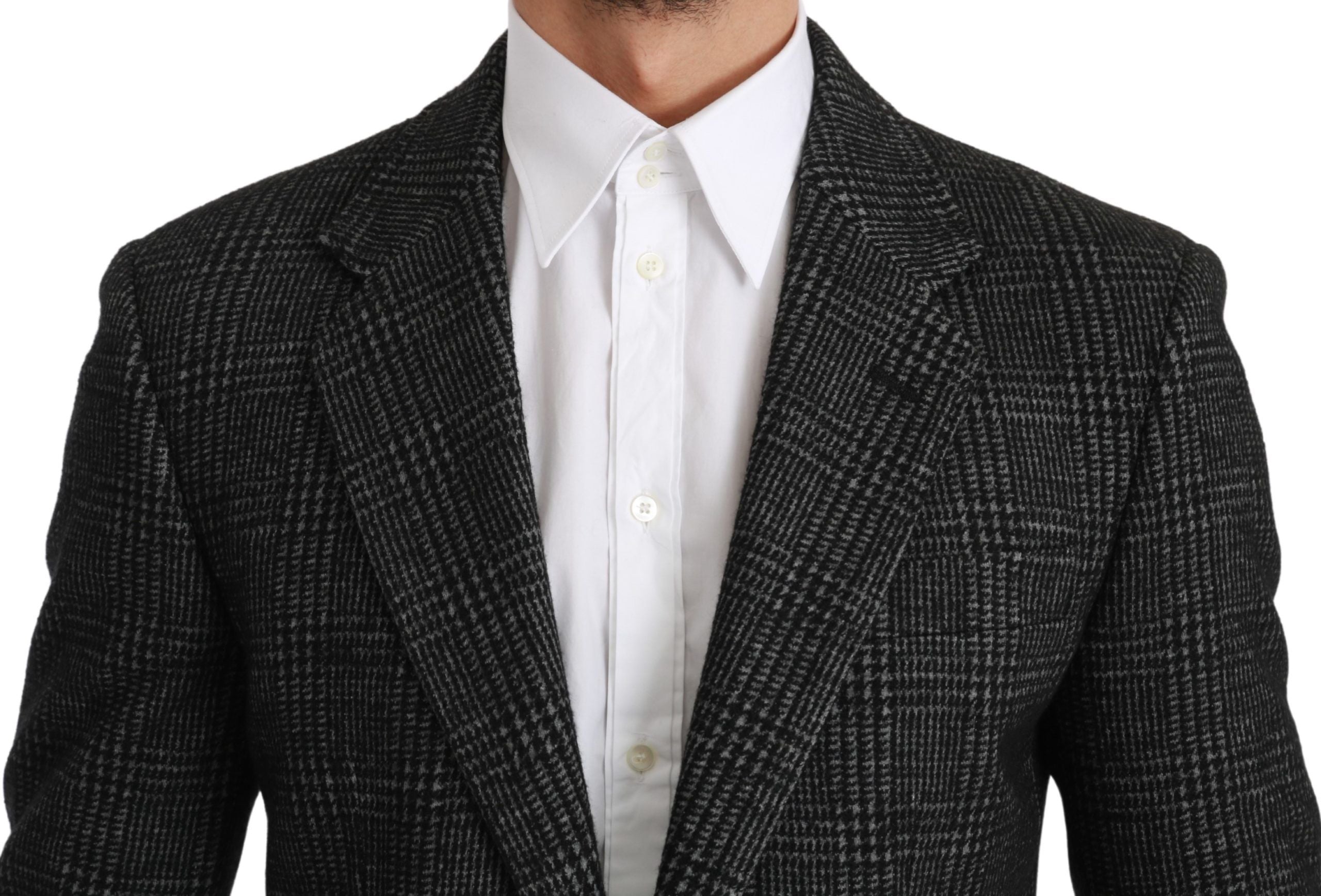 Grijs geruit slim fit jasje blazer