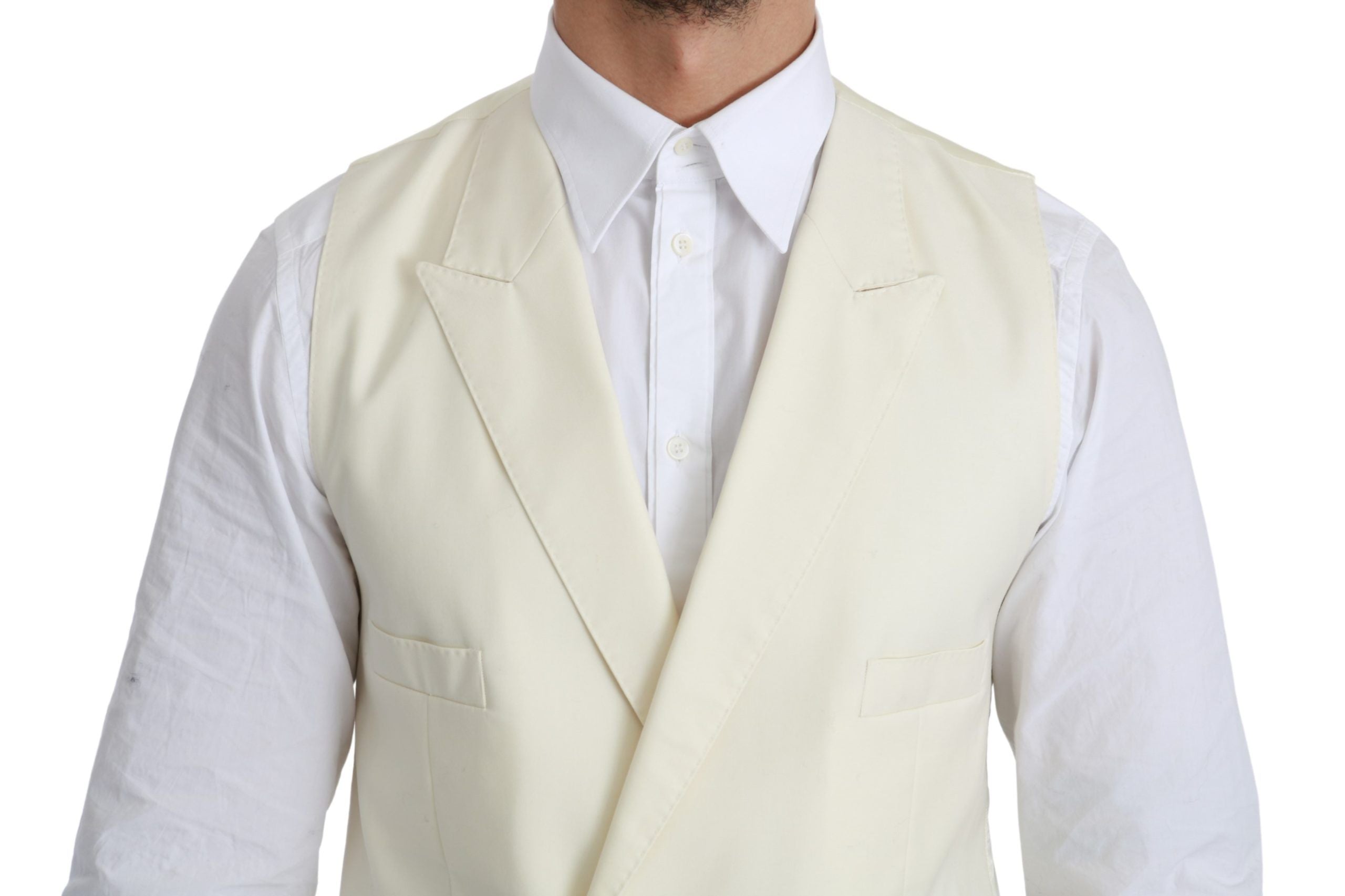 Wit vest, formeel wollen vest
