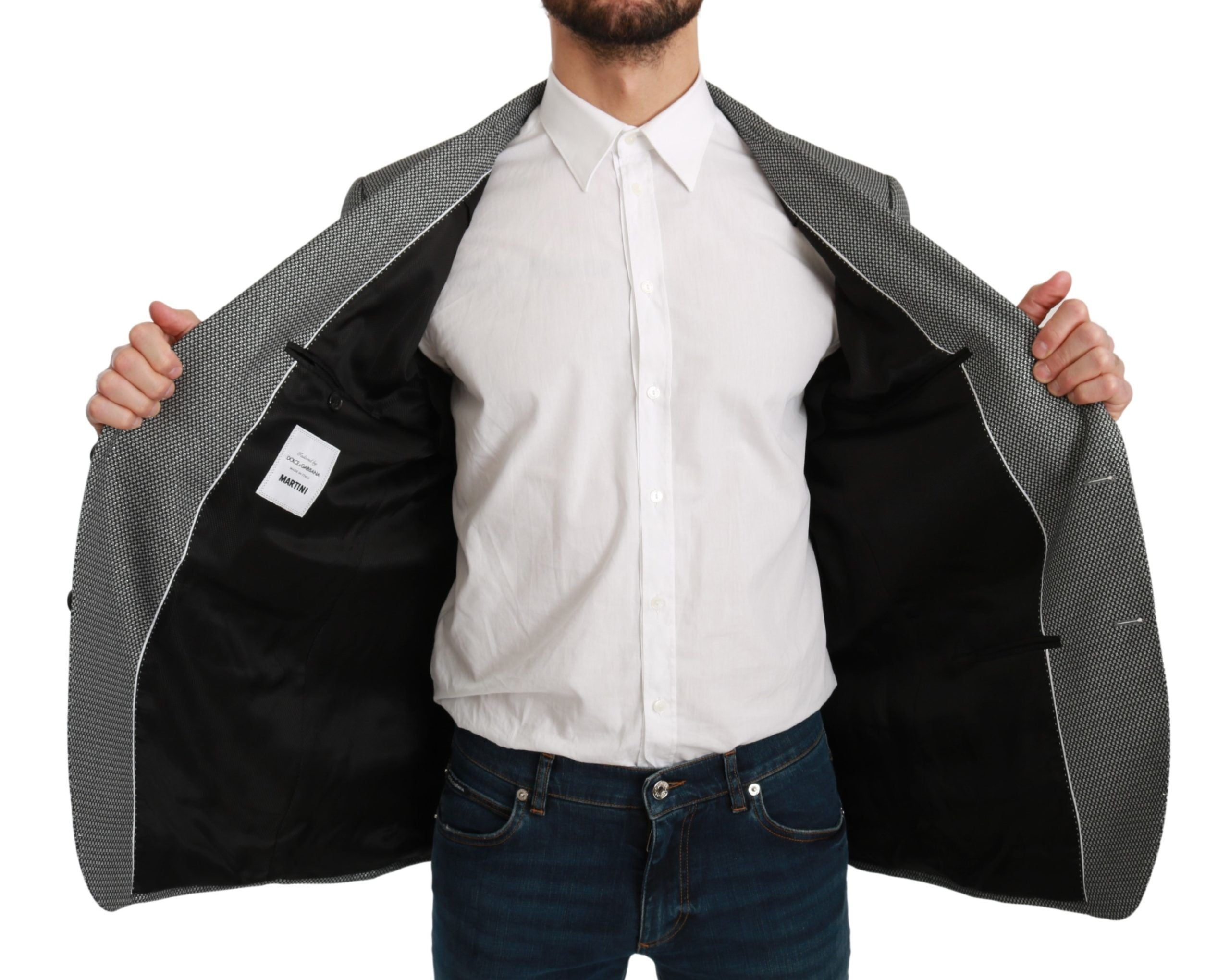 Grijze Slim Fit Formele MARTINI Blazer