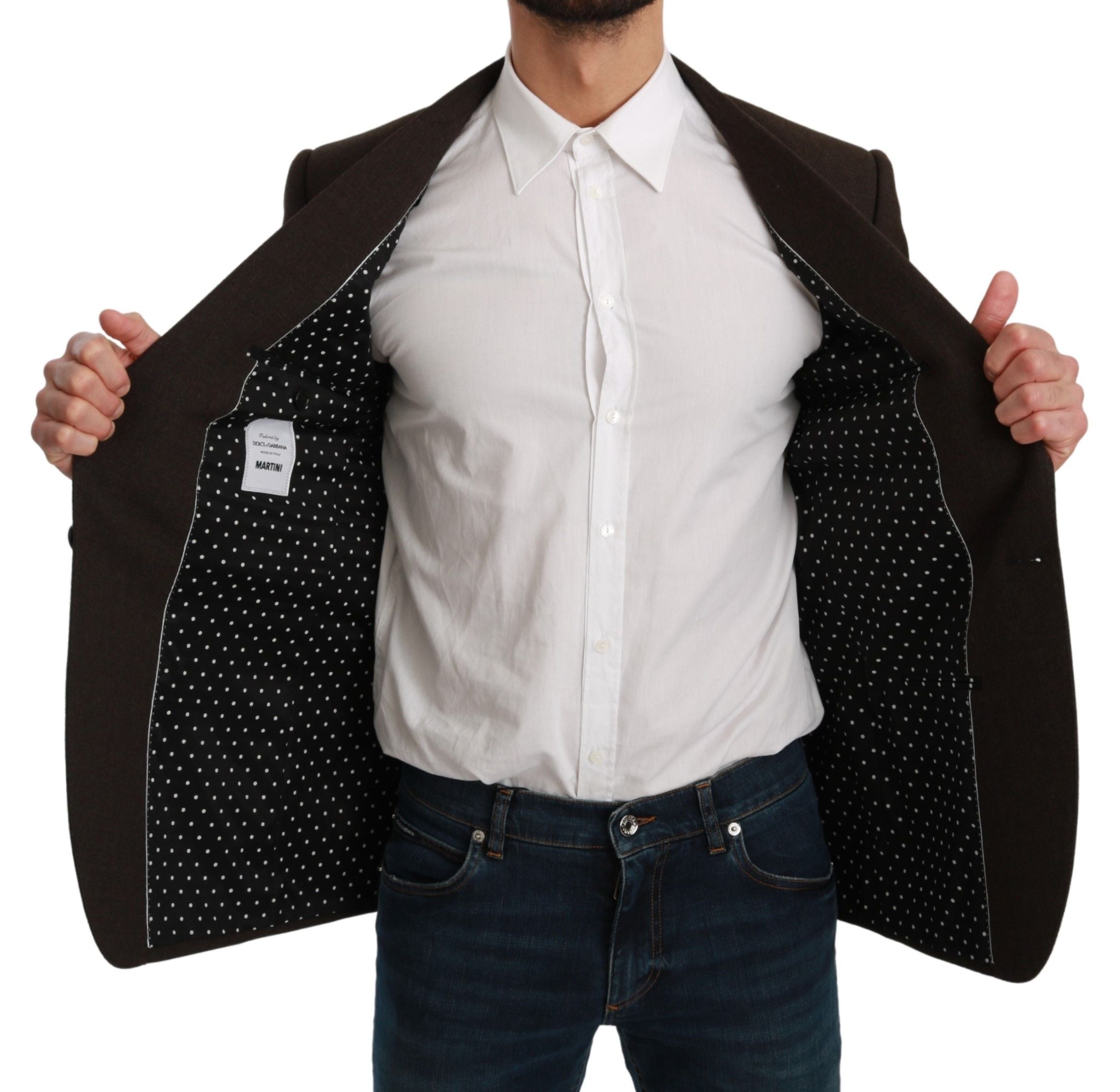 Bruine Slim Fit Jas MARTINI Blazer
