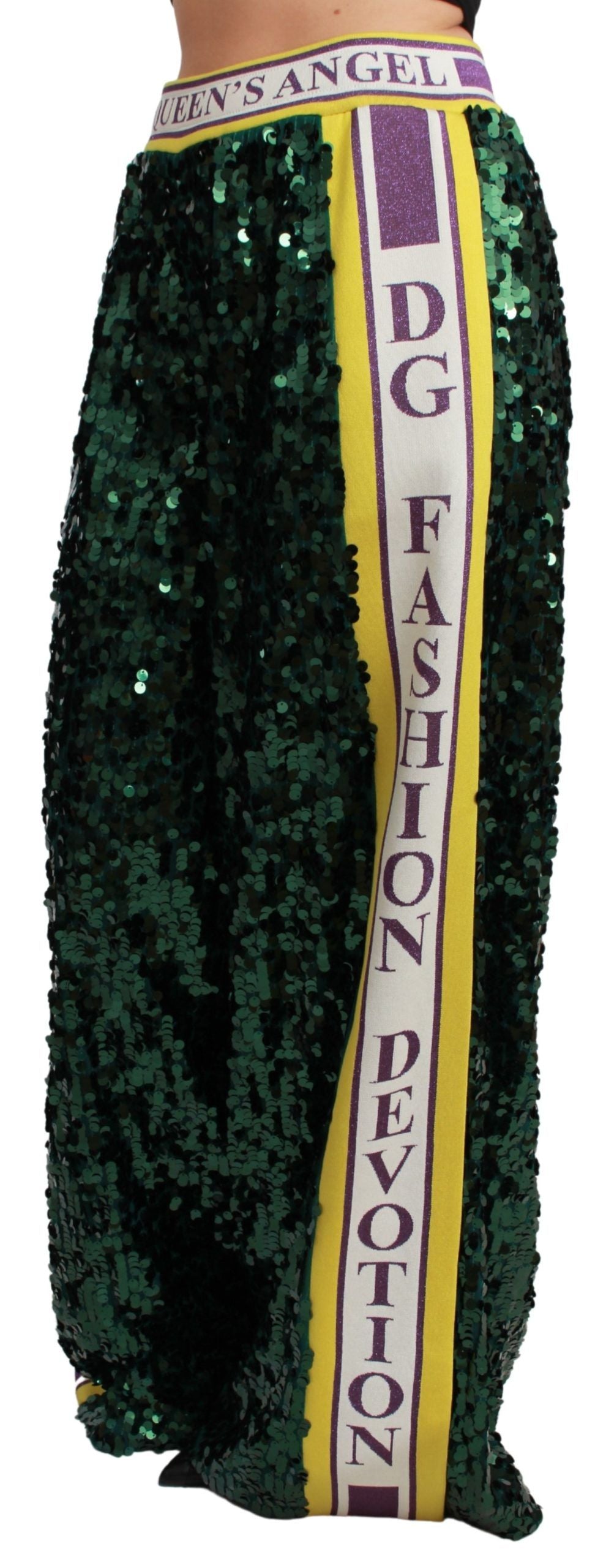 Groene paillettenbroek Queens Angel-broek