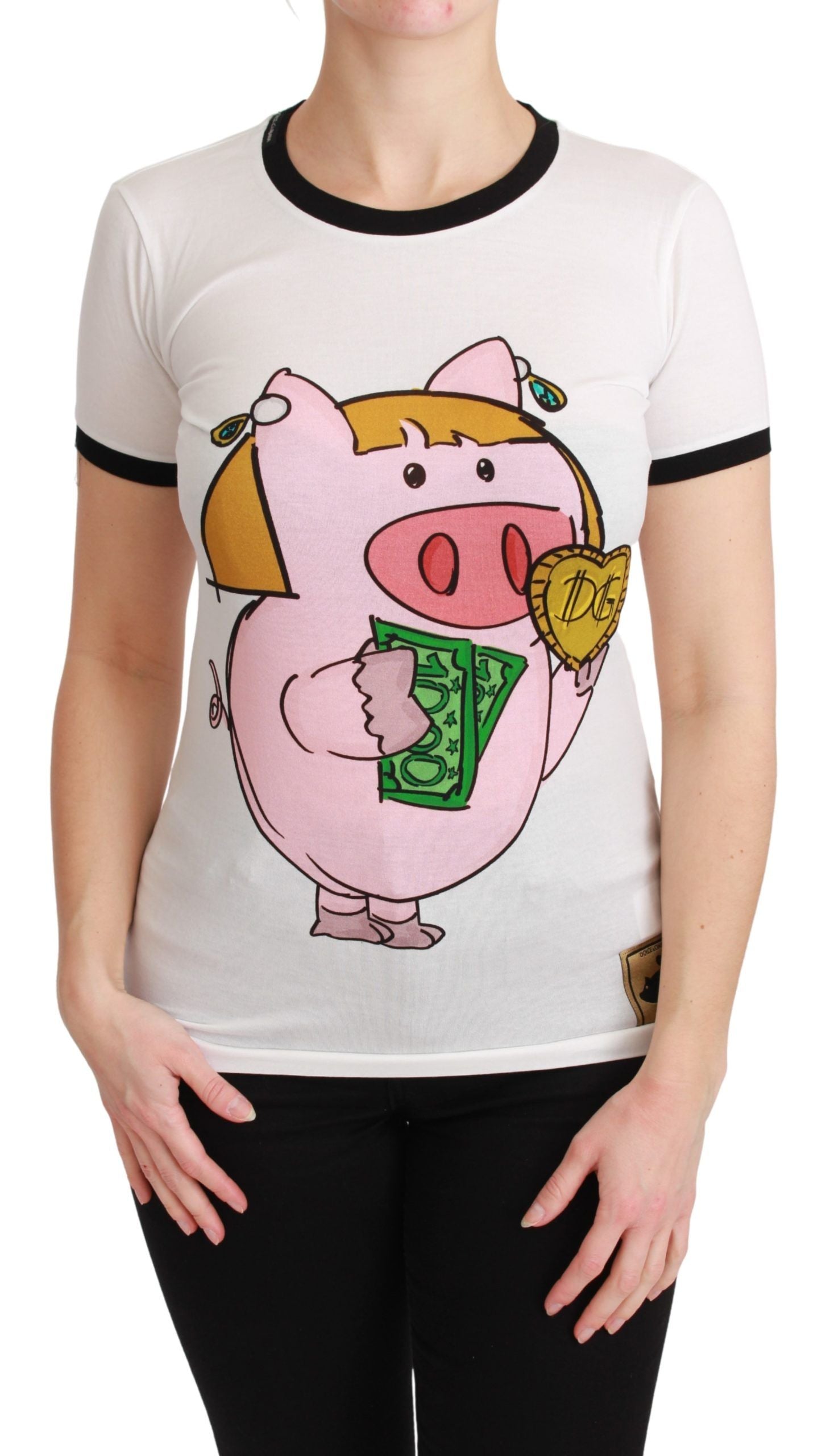 Wit JAAR VAN HET VARKEN Top Katoenen T-shirt