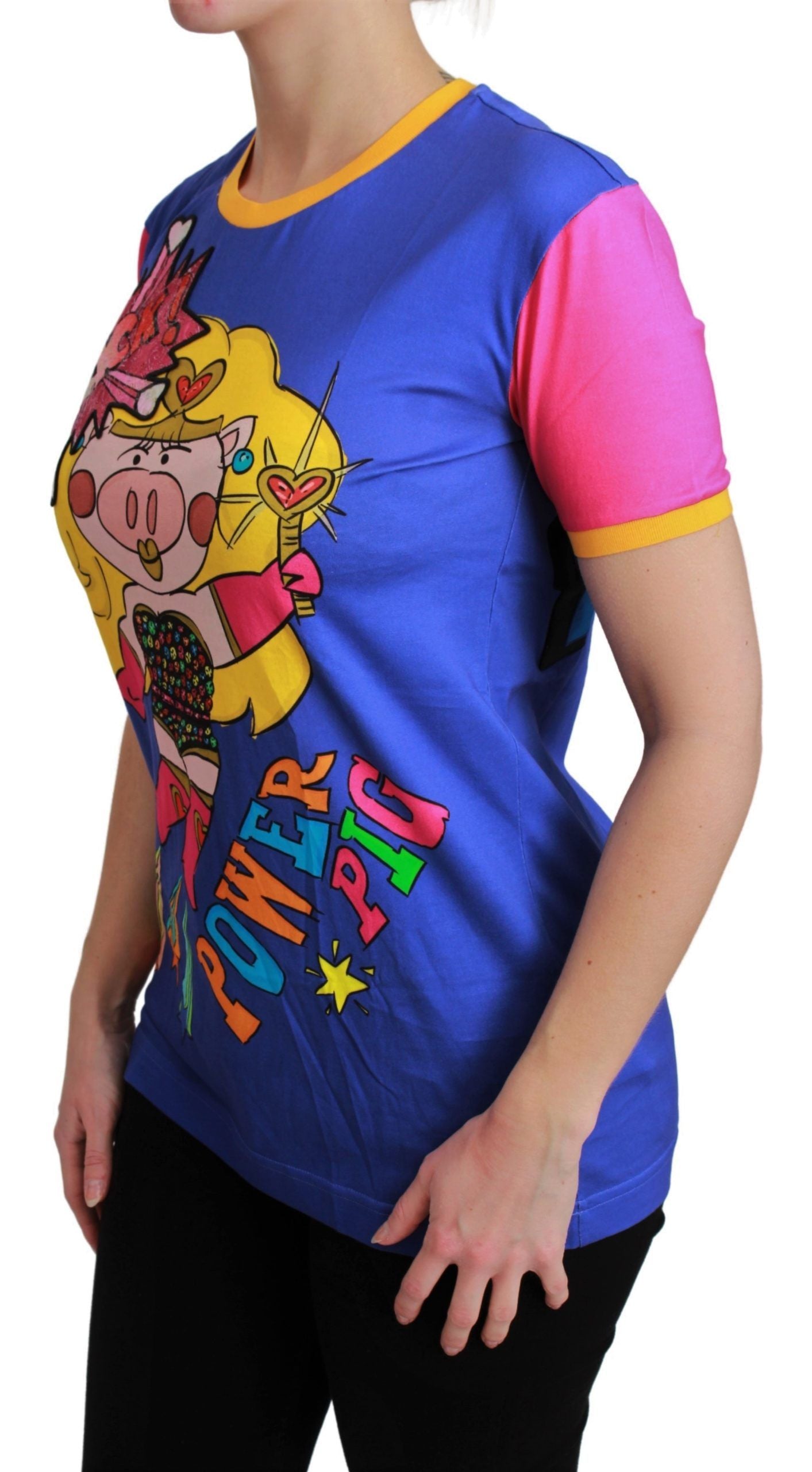 Paars PIG SUPERGIRL Top Katoenen T-shirt