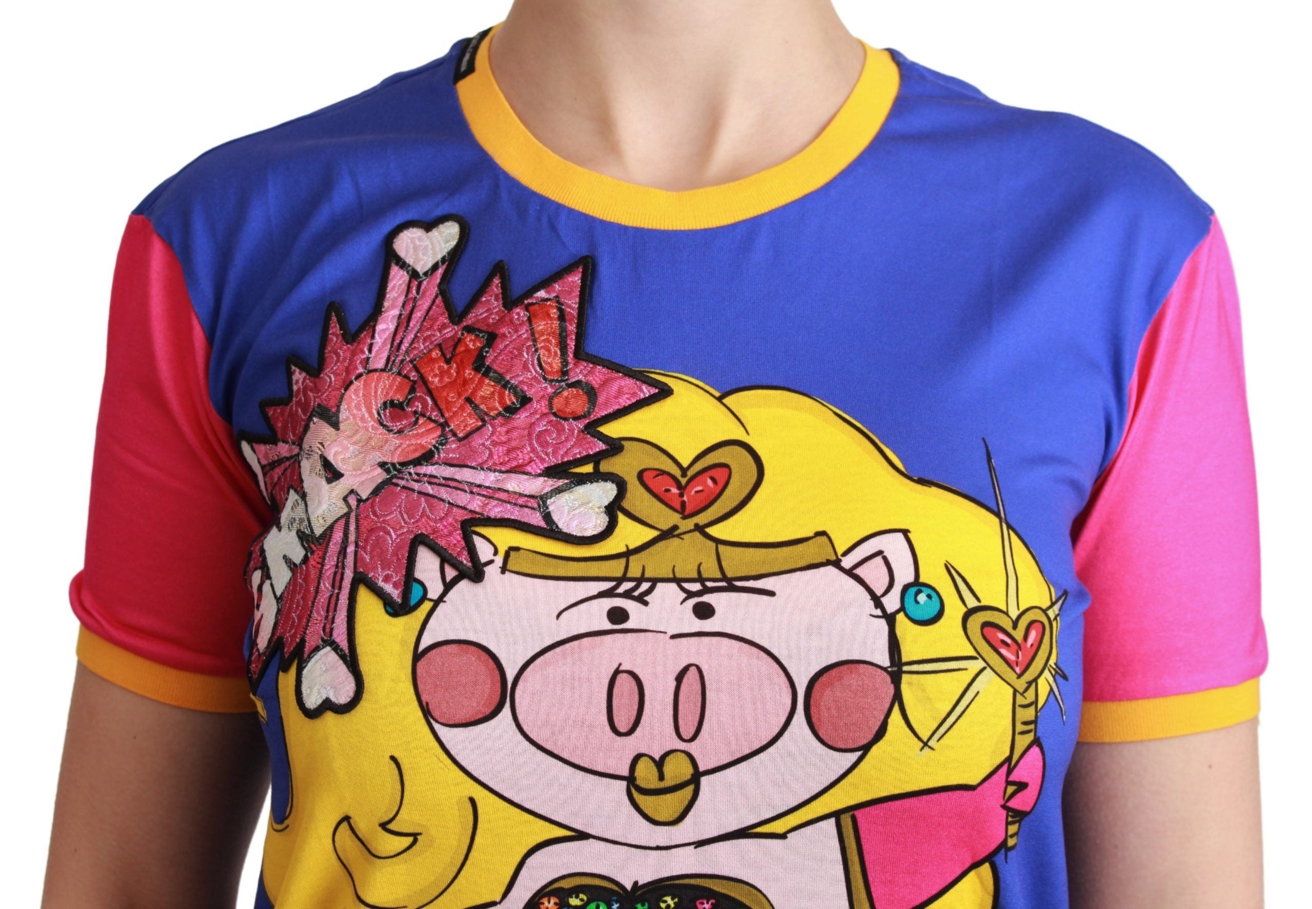 Paars PIG SUPERGIRL Top Katoenen T-shirt