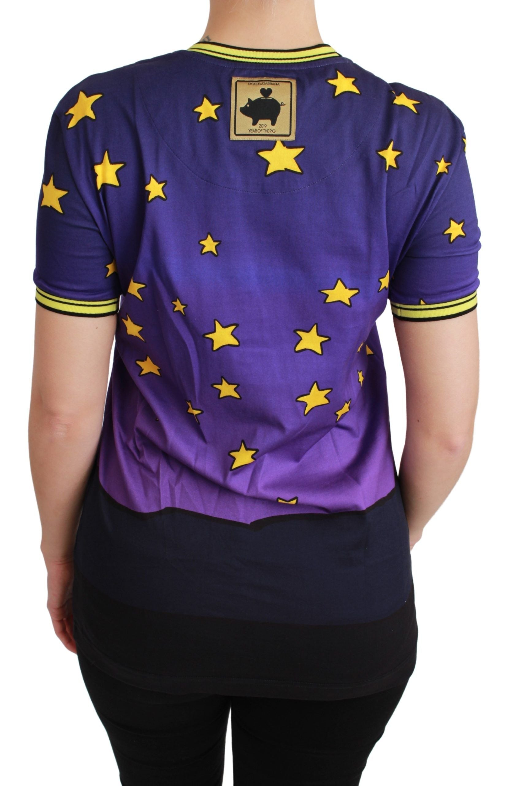 Paars JAAR VAN HET VARKEN Top Katoenen T-shirt