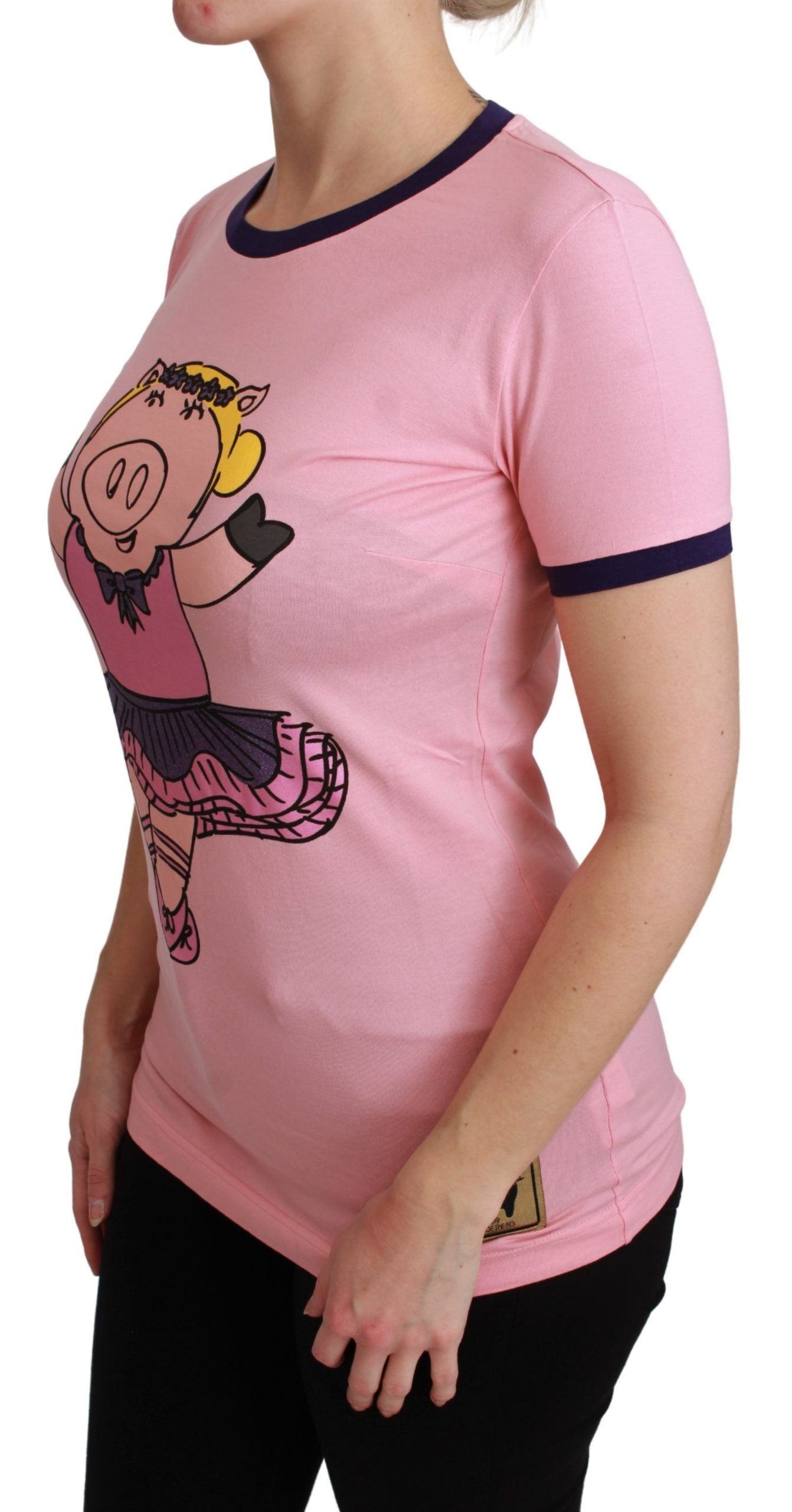 Roze JAAR VAN HET VARKEN Top Katoenen T-shirt