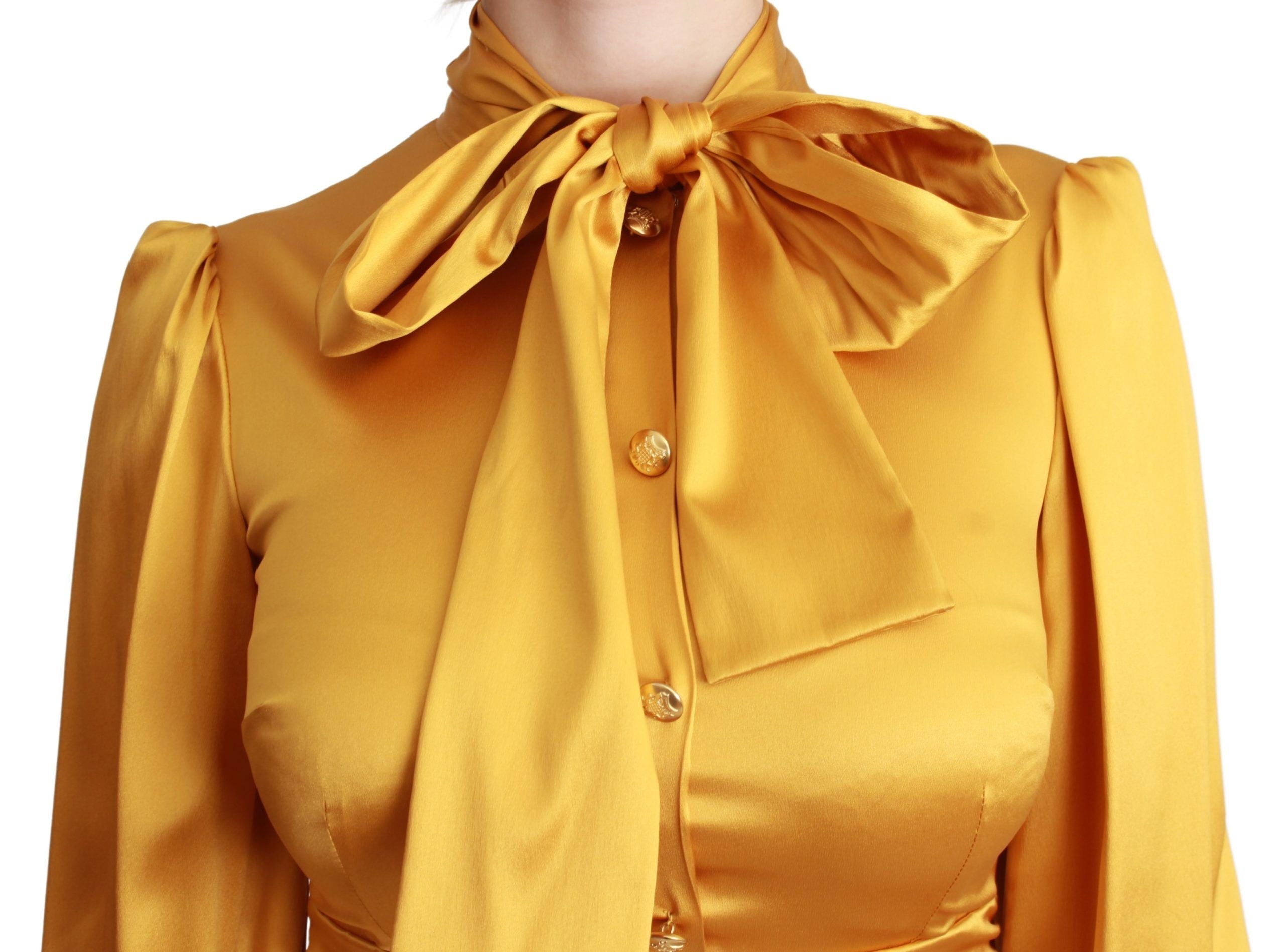 Gele zijden stretch bodycon mini-jurk