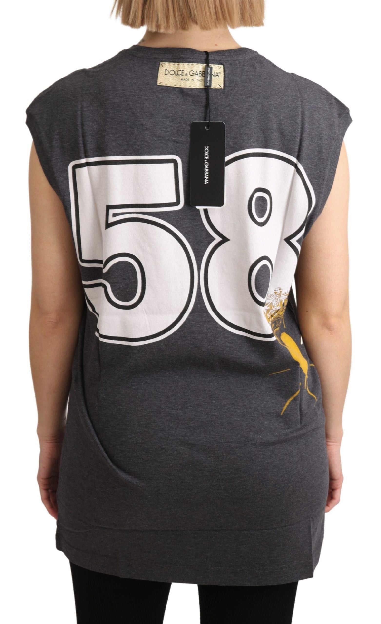 Grijs katoenen L'Amore Top Tank T-shirt