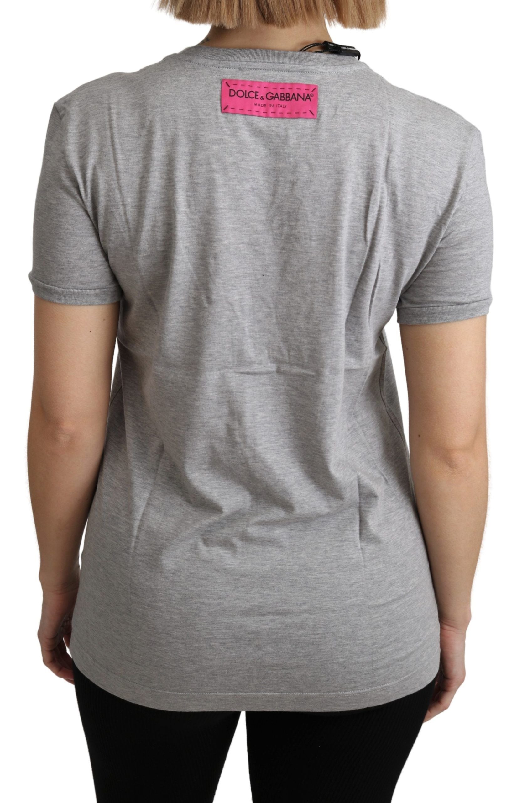 Grijs katoenen Amore e Bellezza top-T-shirt
