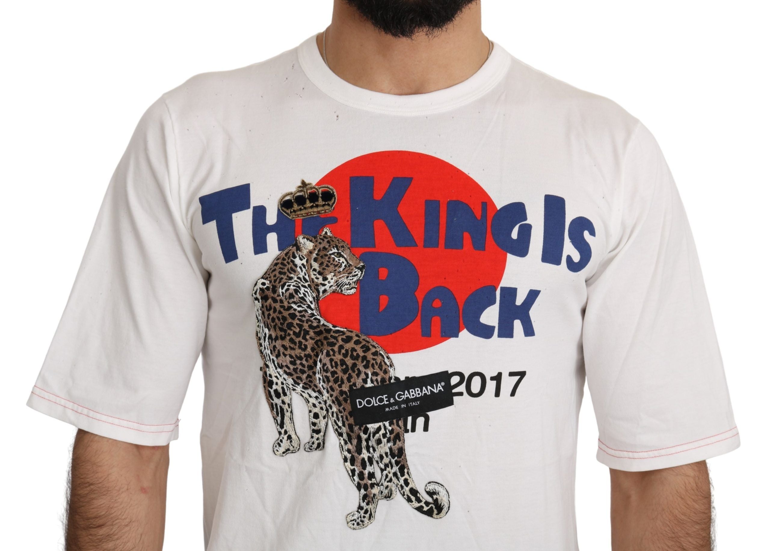 Wit luipaard Royal Top T-shirt