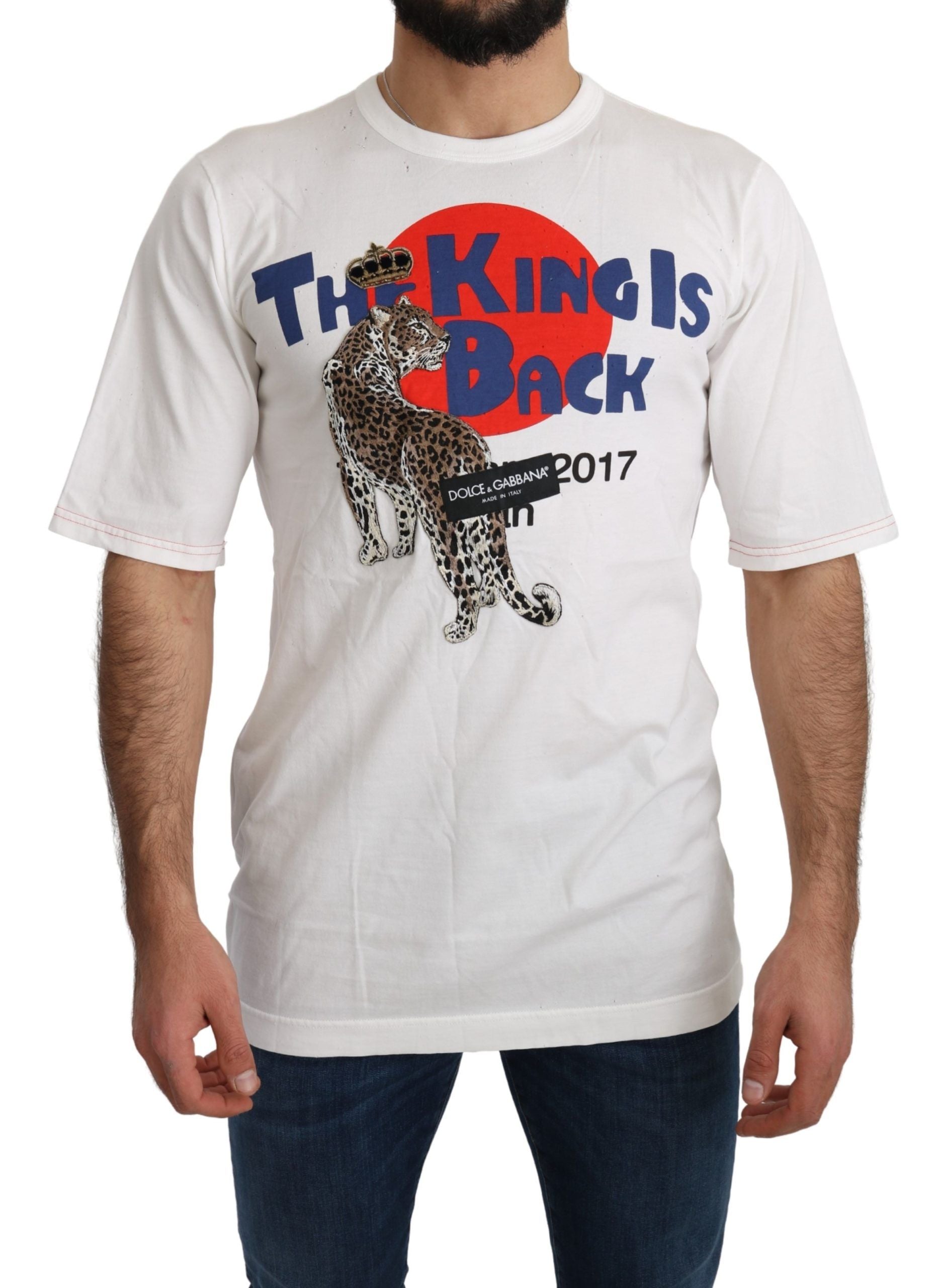Wit luipaard Royal Top T-shirt