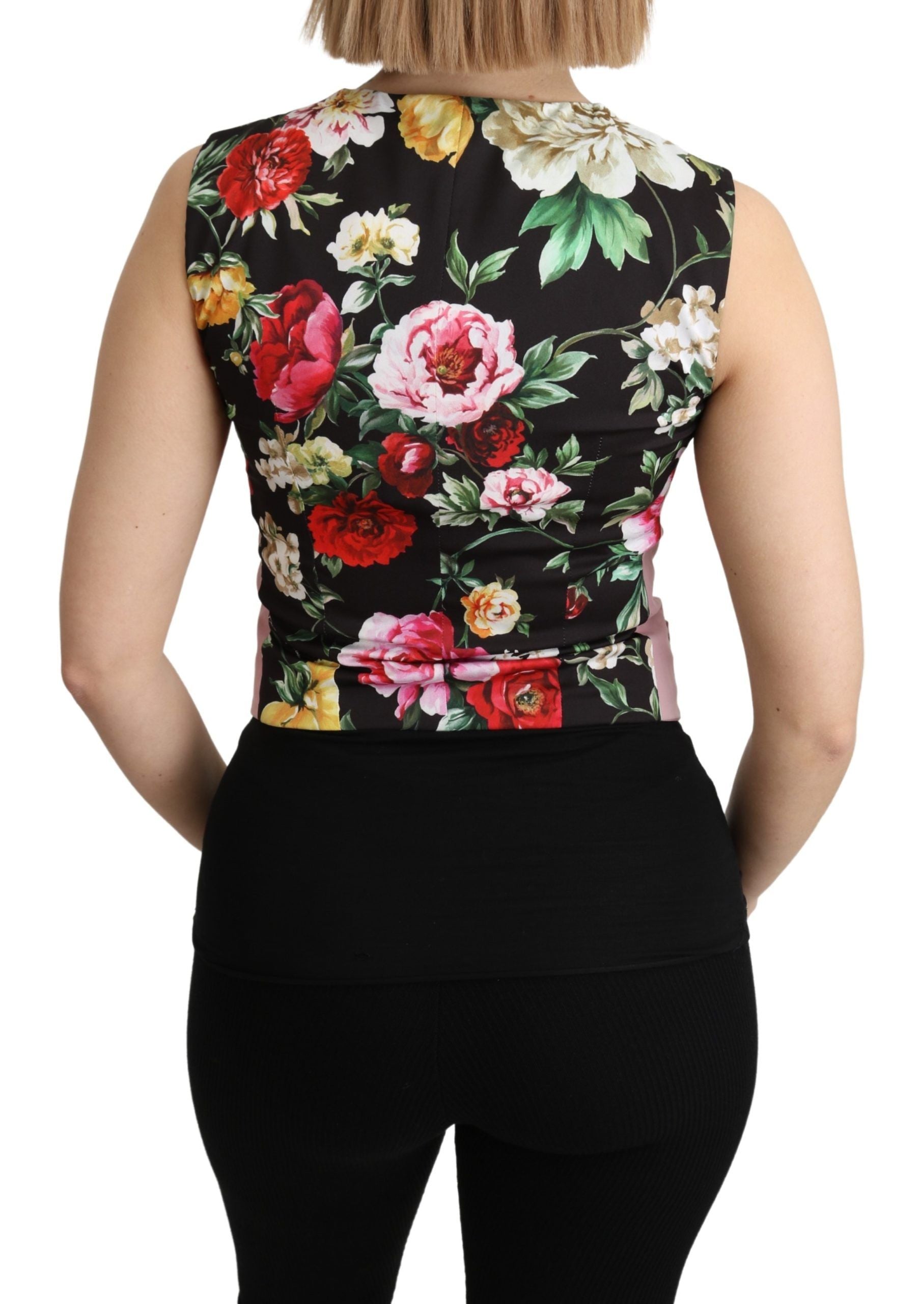 Roze mouwloos vest katoenen top