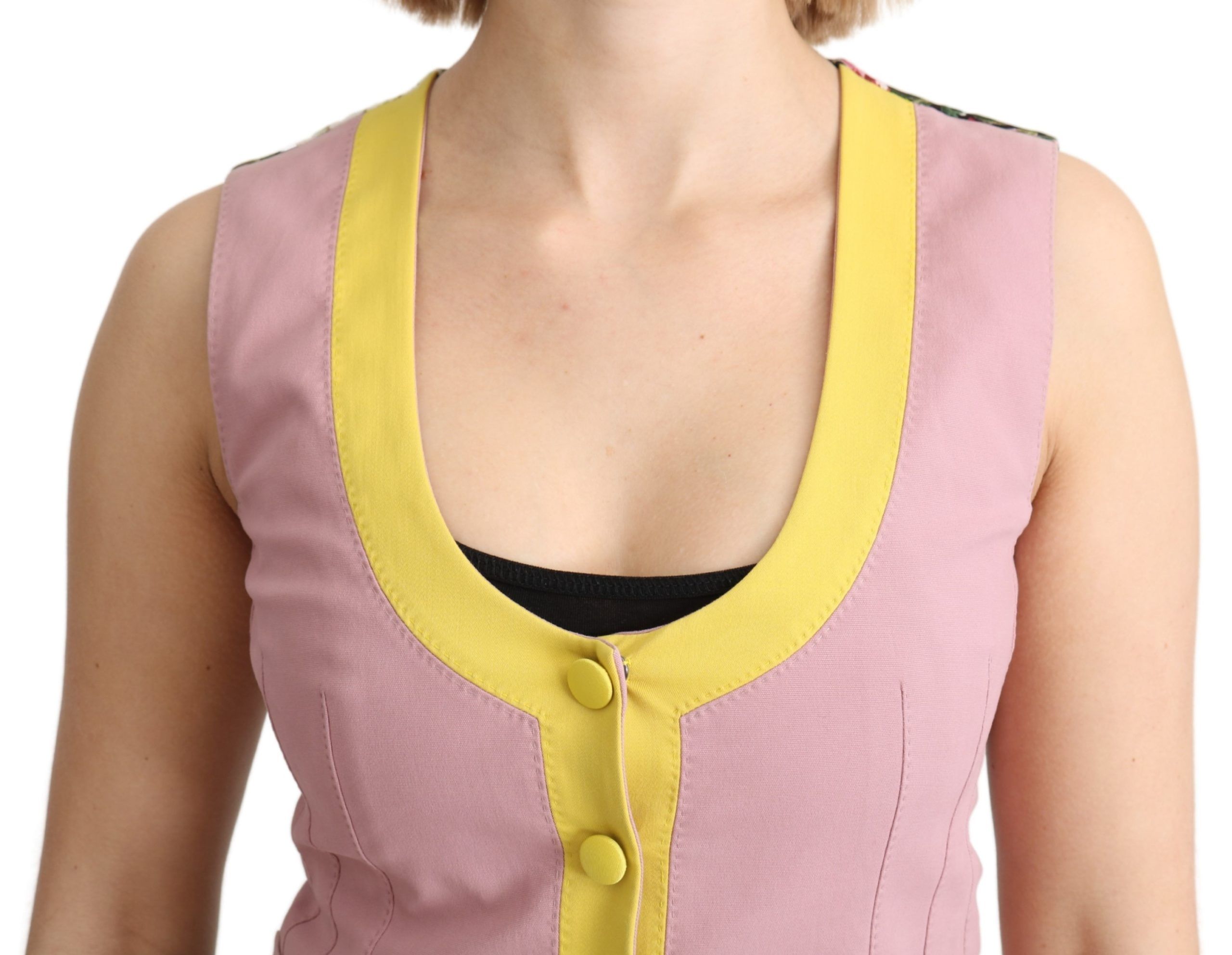 Roze mouwloos vest katoenen top