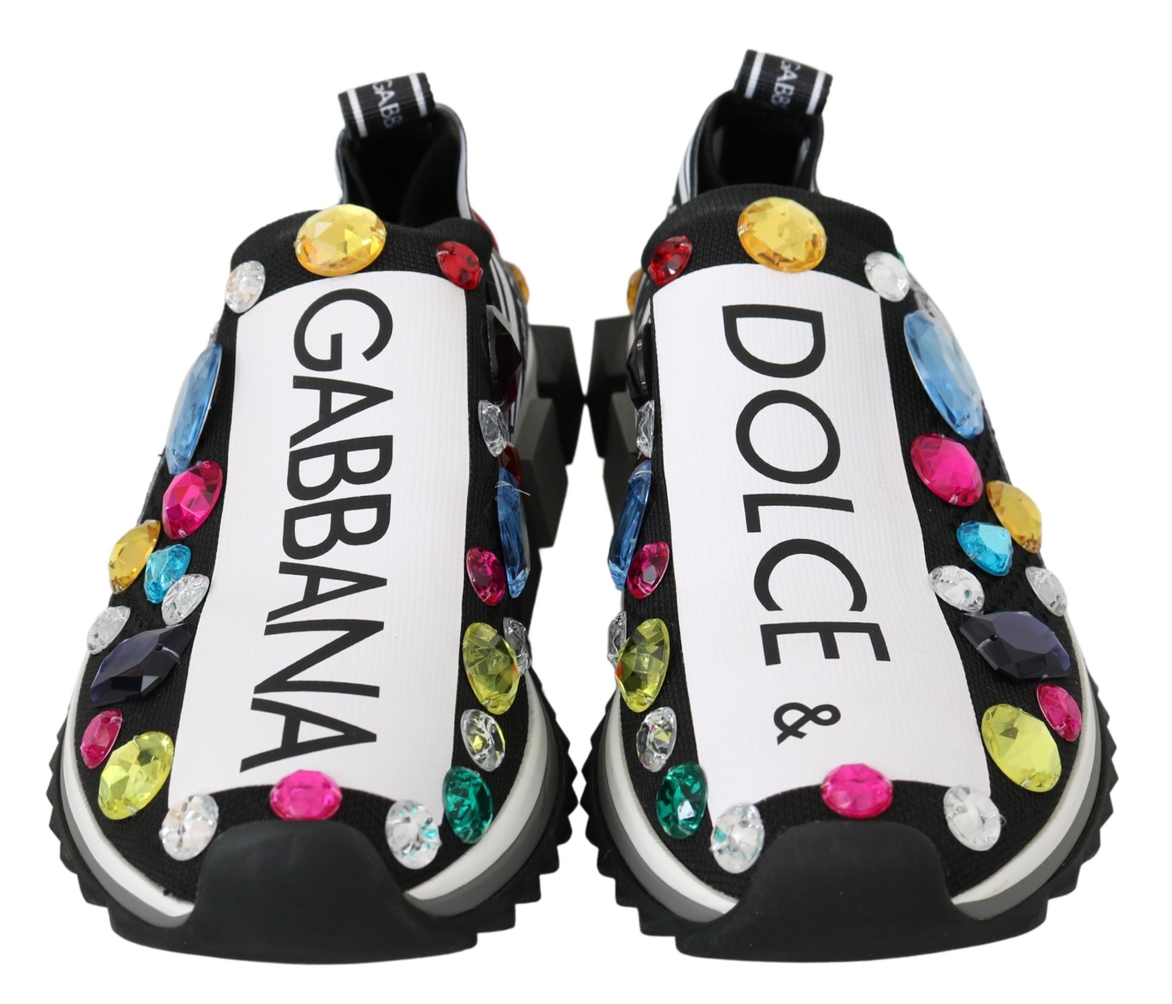Zwarte Multicolor Kristallen Sneakers Schoenen