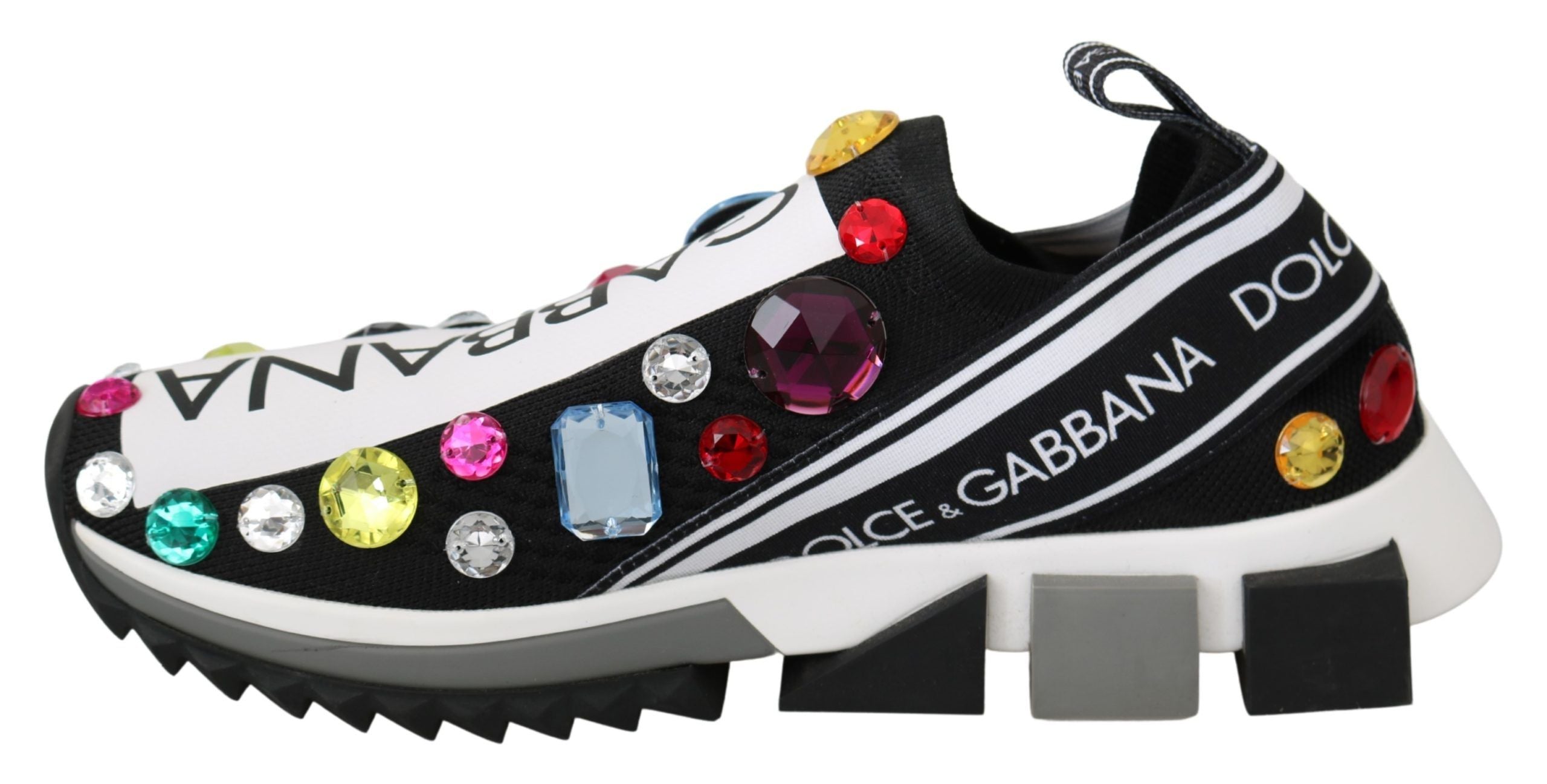 Zwarte Multicolor Kristallen Sneakers Schoenen