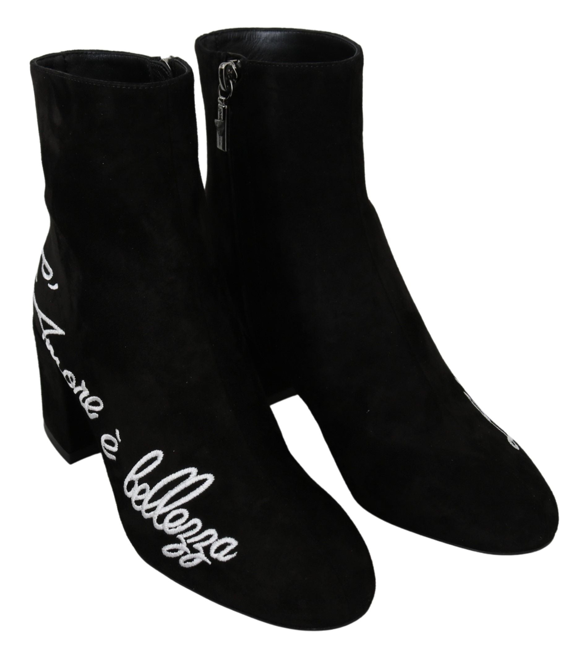 Zwarte suède L'Amore E'Bellezza laarzen schoenen