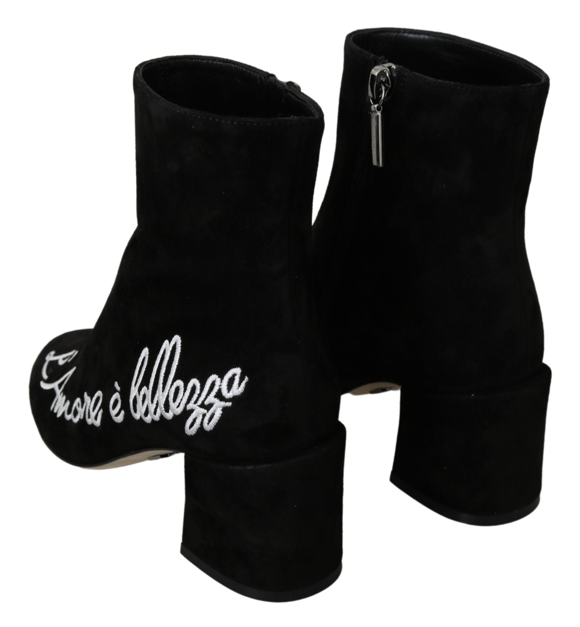 Zwarte suède L'Amore E'Bellezza laarzen schoenen