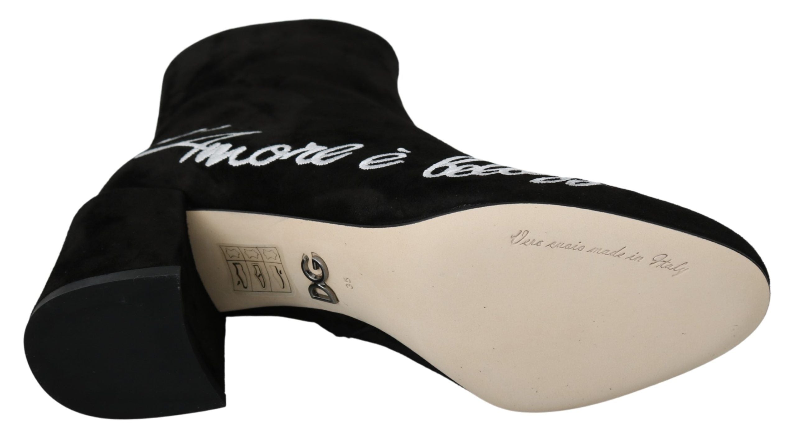 Zwarte suède L'Amore E'Bellezza laarzen schoenen