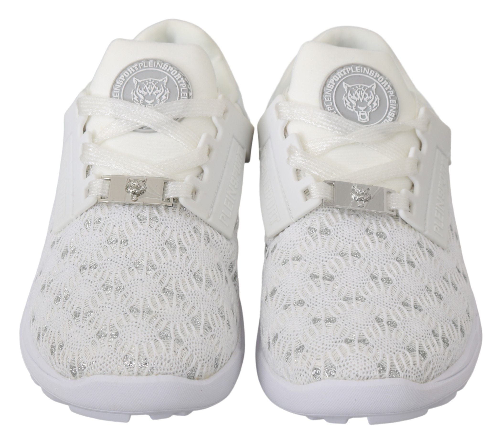Witte polyester casual sneakers