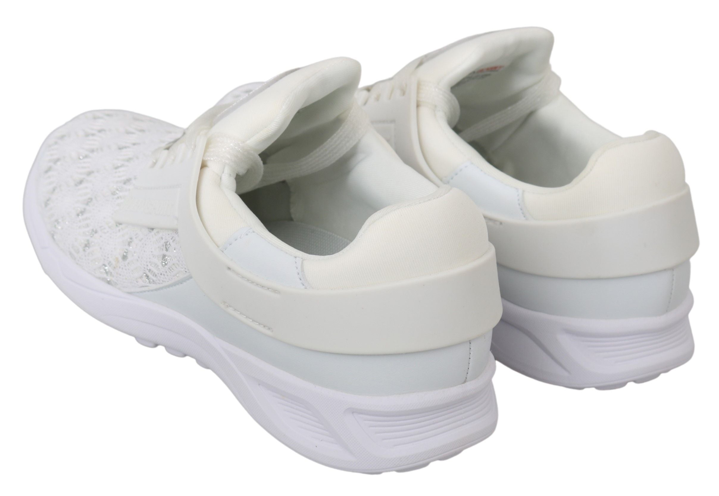 Witte polyester casual sneakers