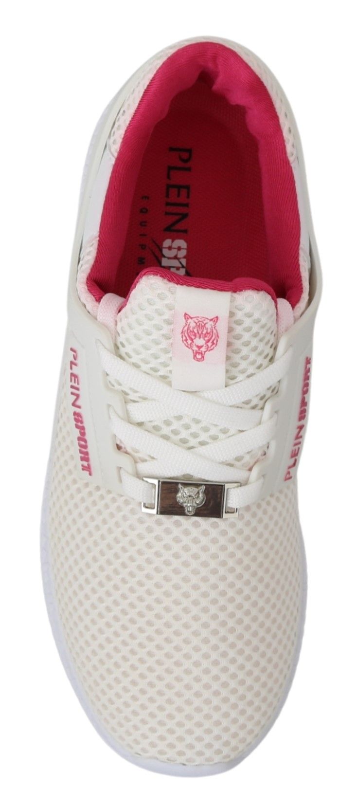 Witte roze polyester Becky sneakers