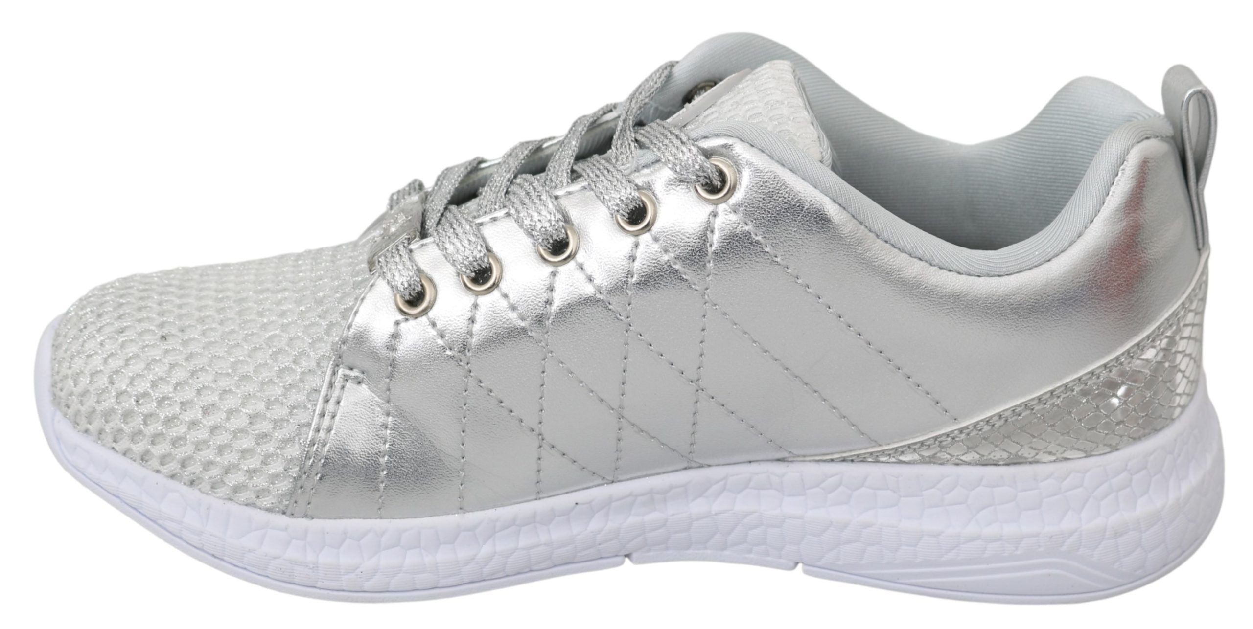 Gisella Zilveren Polyester Sneakers Schoenen