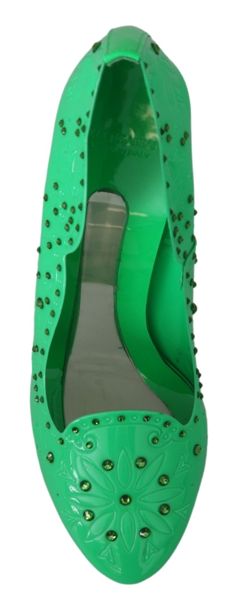 Groene kristallen bloemenhakken CINDERELLA-schoenen