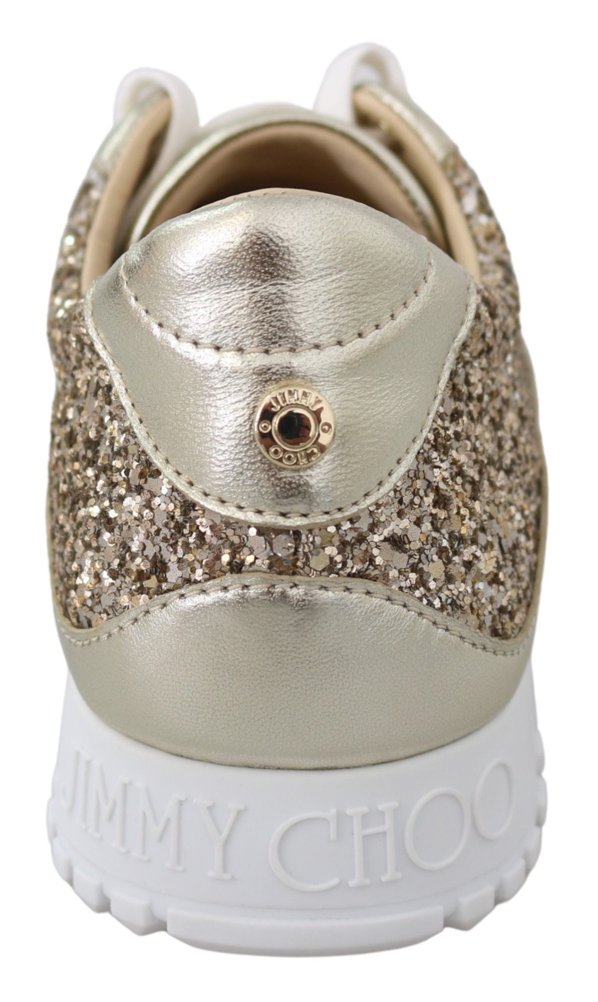 Antieke gouden glitter leren sneakers