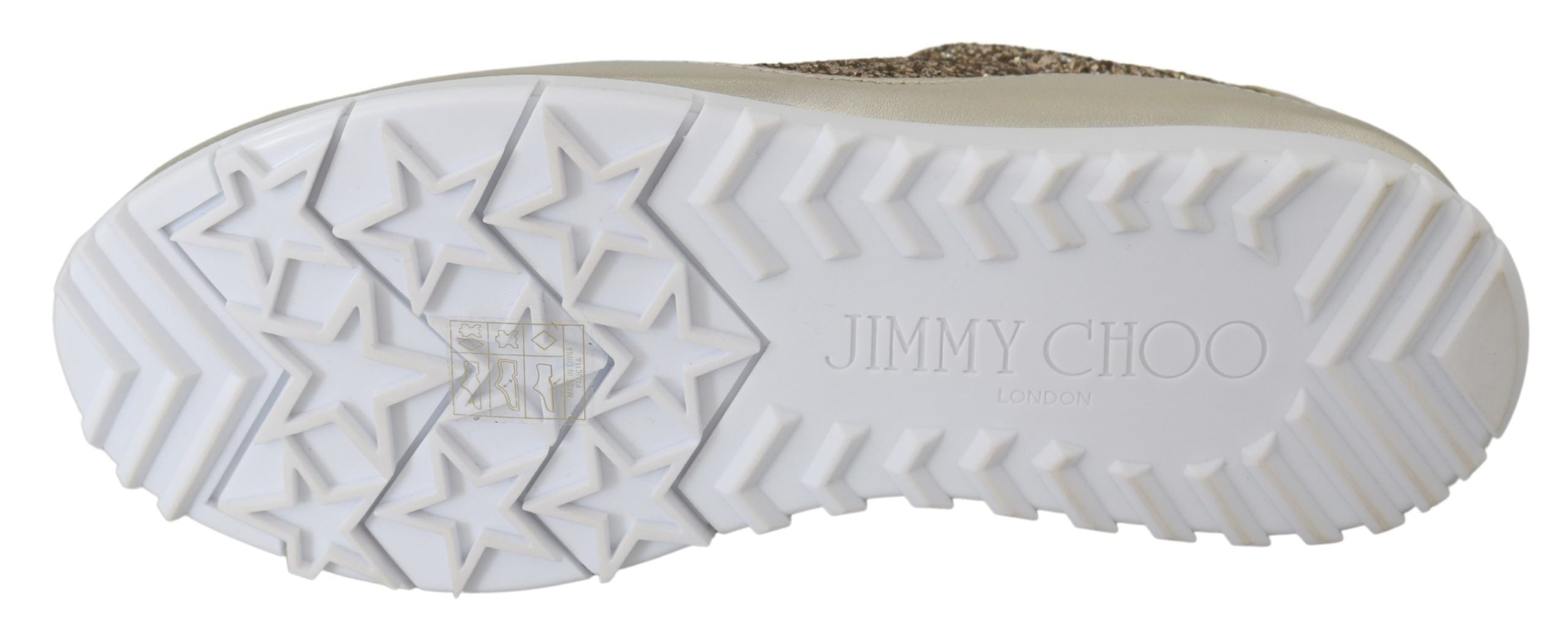Antieke gouden glitter leren sneakers